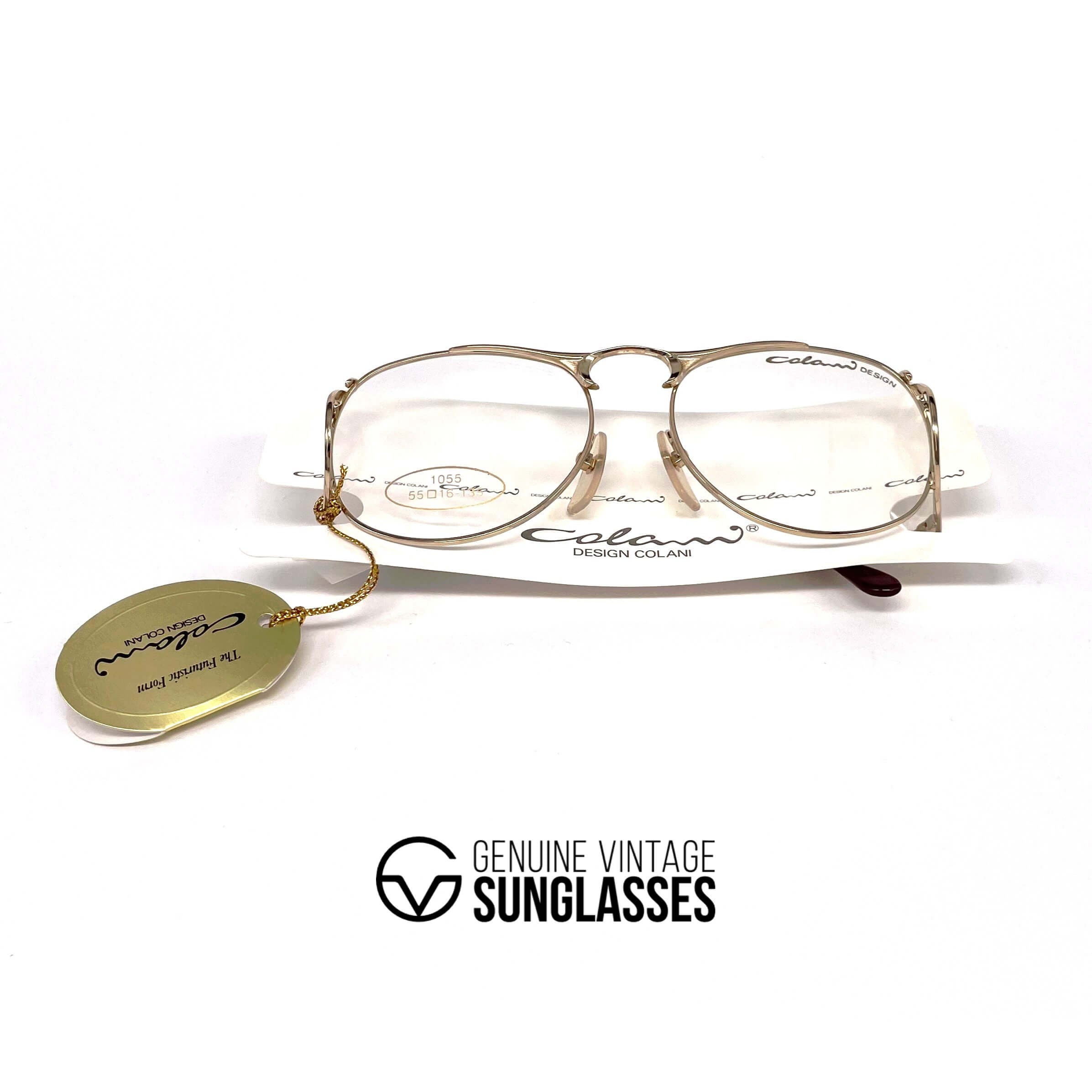 Vintage COLANI 1055 futuristic gold art glasses frames medium