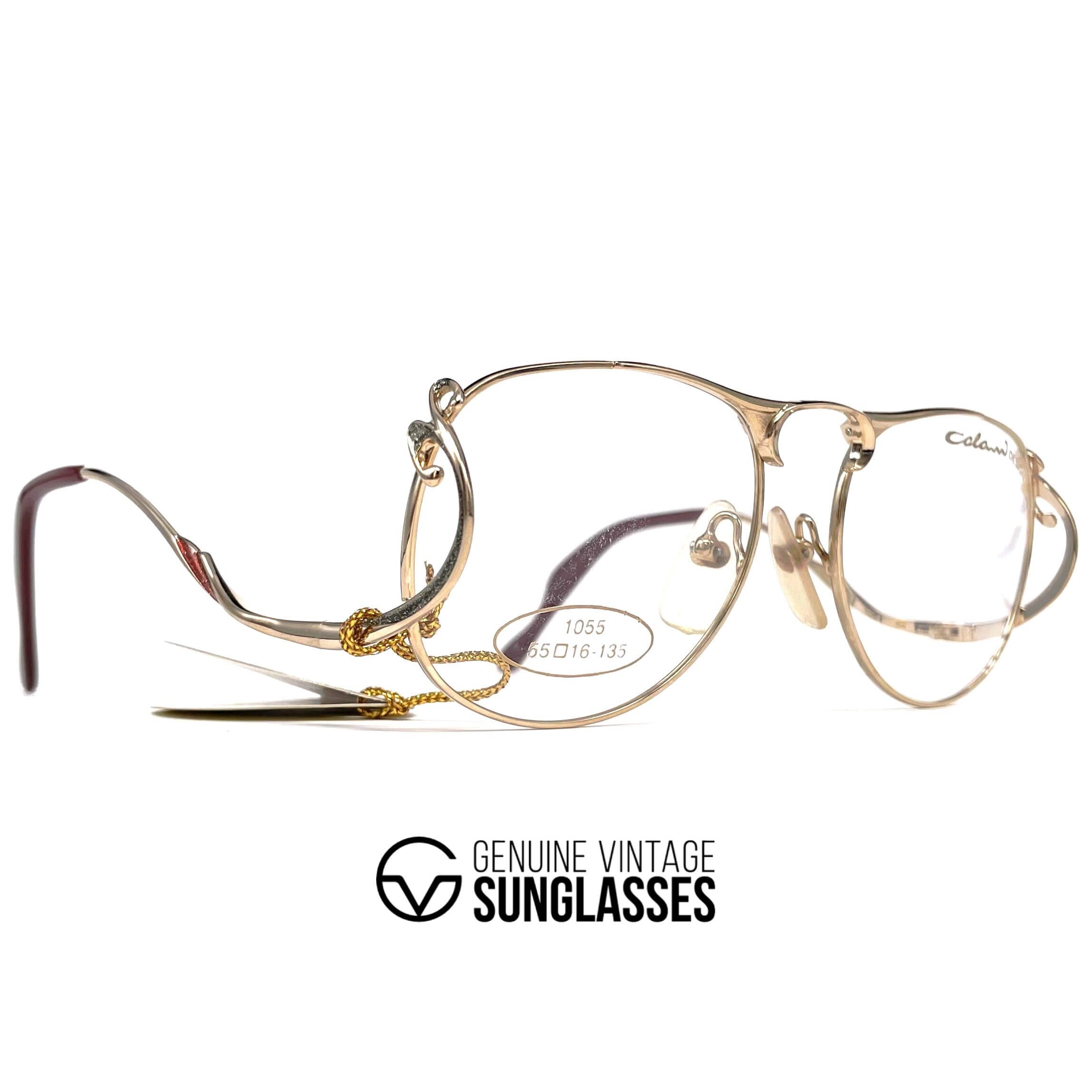 Vintage COLANI 1055 futuristic gold art glasses frames medium