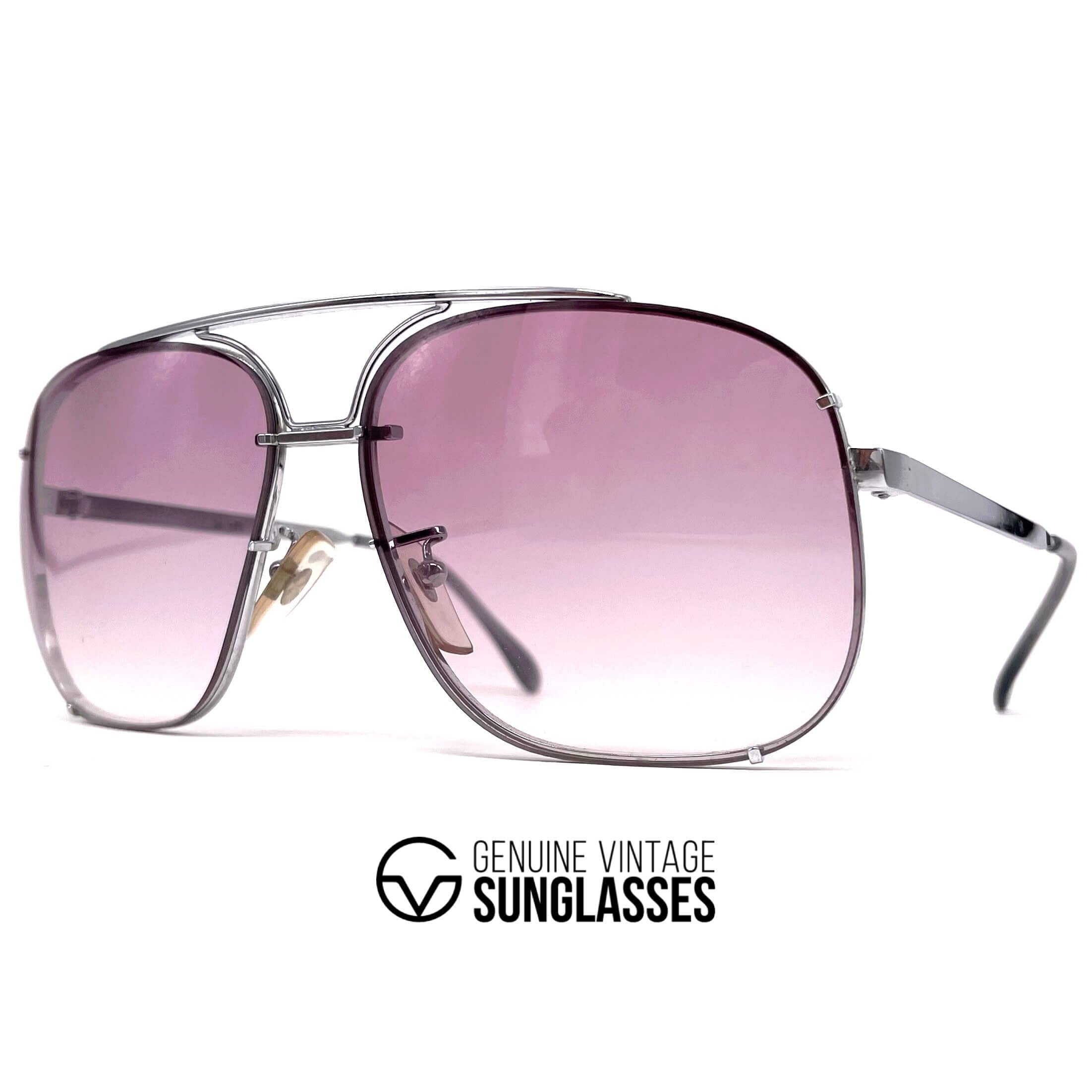 Vintage COTTET 962 Daytona handmade luxury silver sunglasses