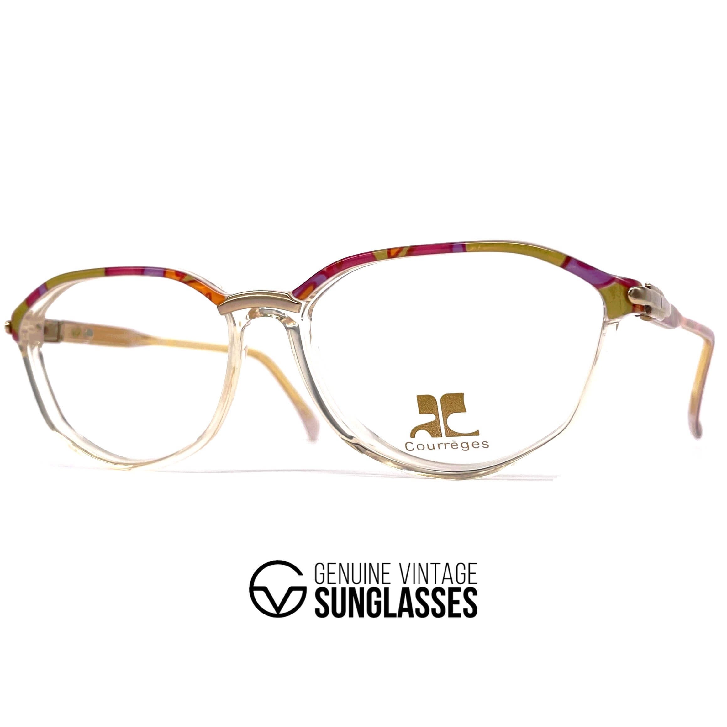 Vintage COURREGES 828 multicolor designer glasses frames