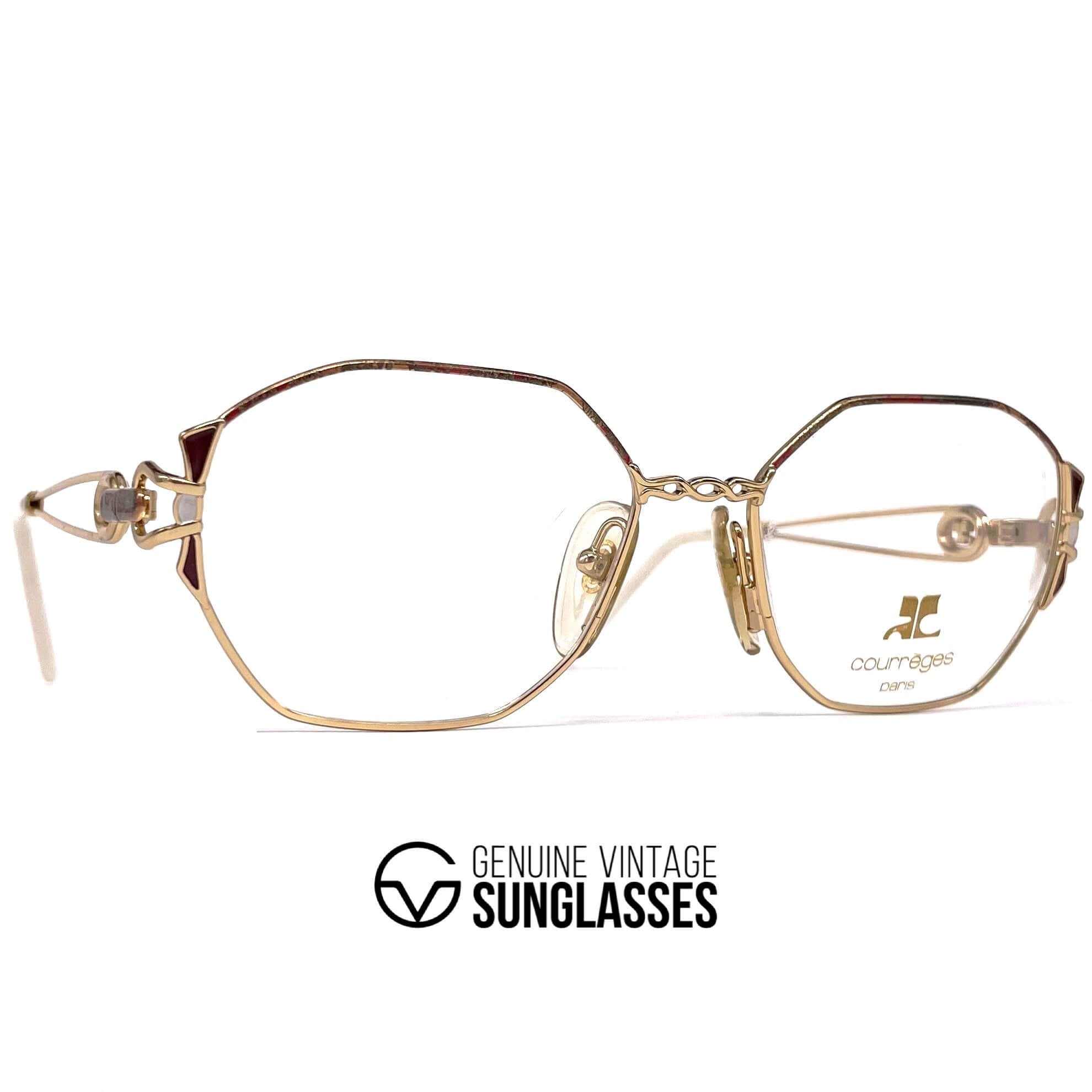 Vintage COURREGES 8627 geometric designer glasses frames
