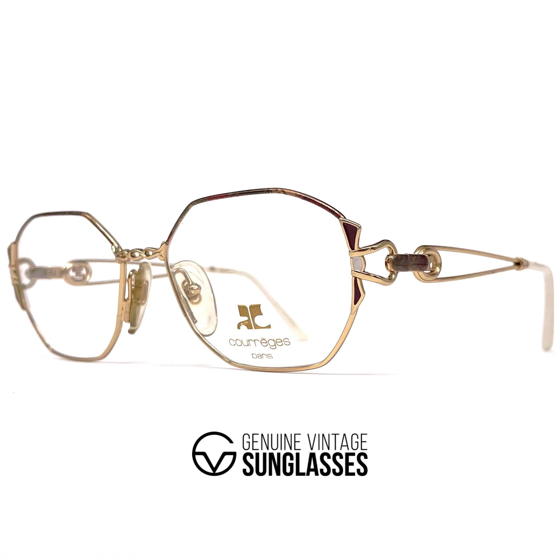 Vintage COURREGES 8627 geometric designer glasses frames