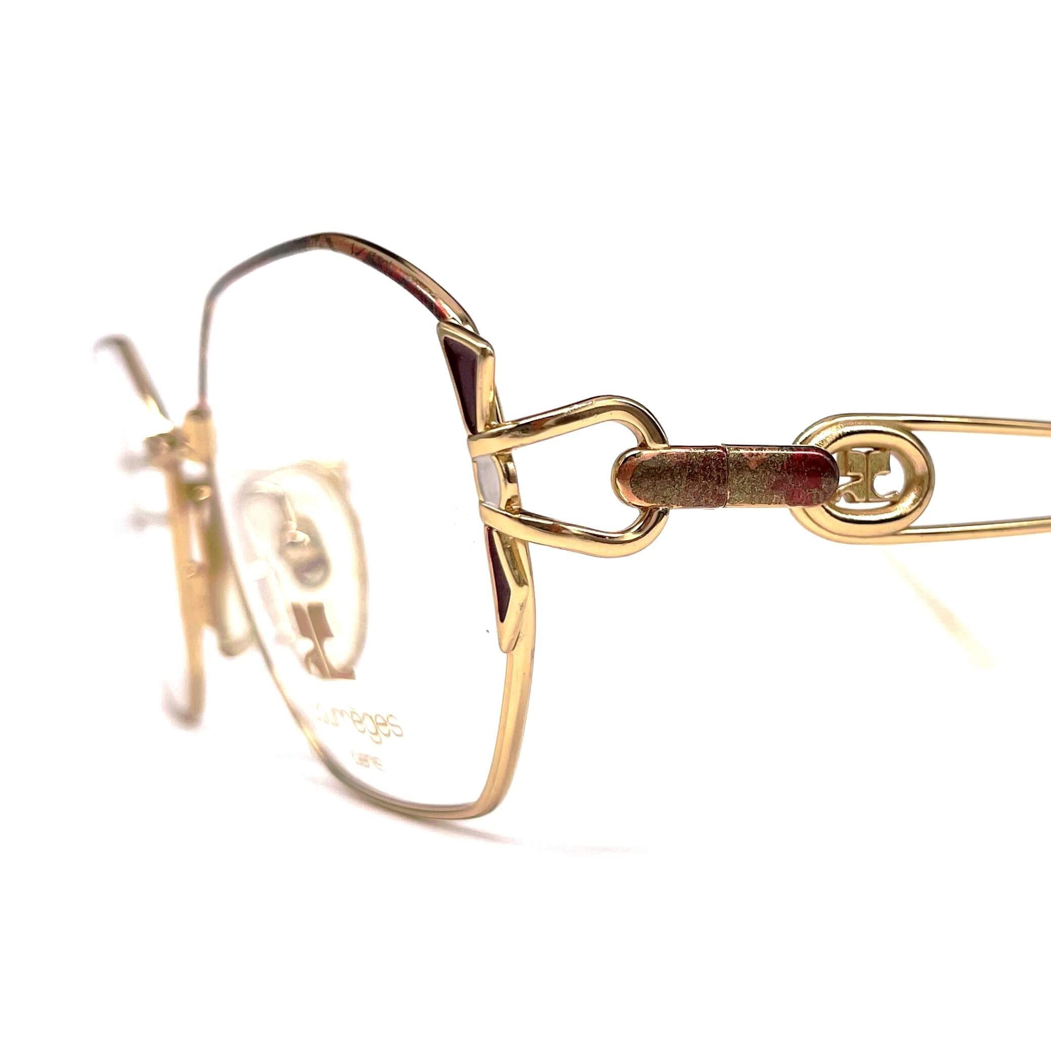 Vintage COURREGES 8627 geometric designer glasses frames