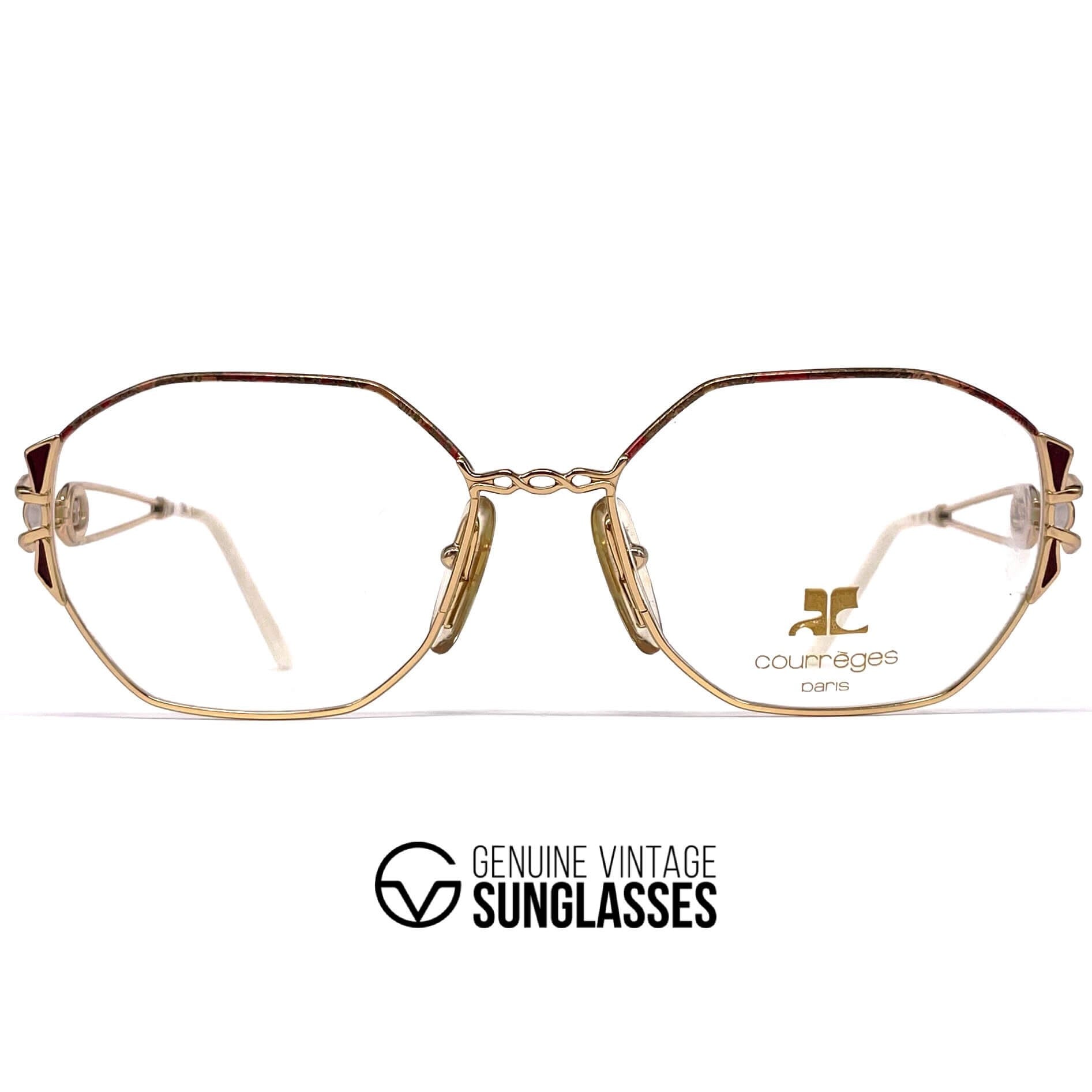 Vintage COURREGES 8627 geometric designer glasses frames