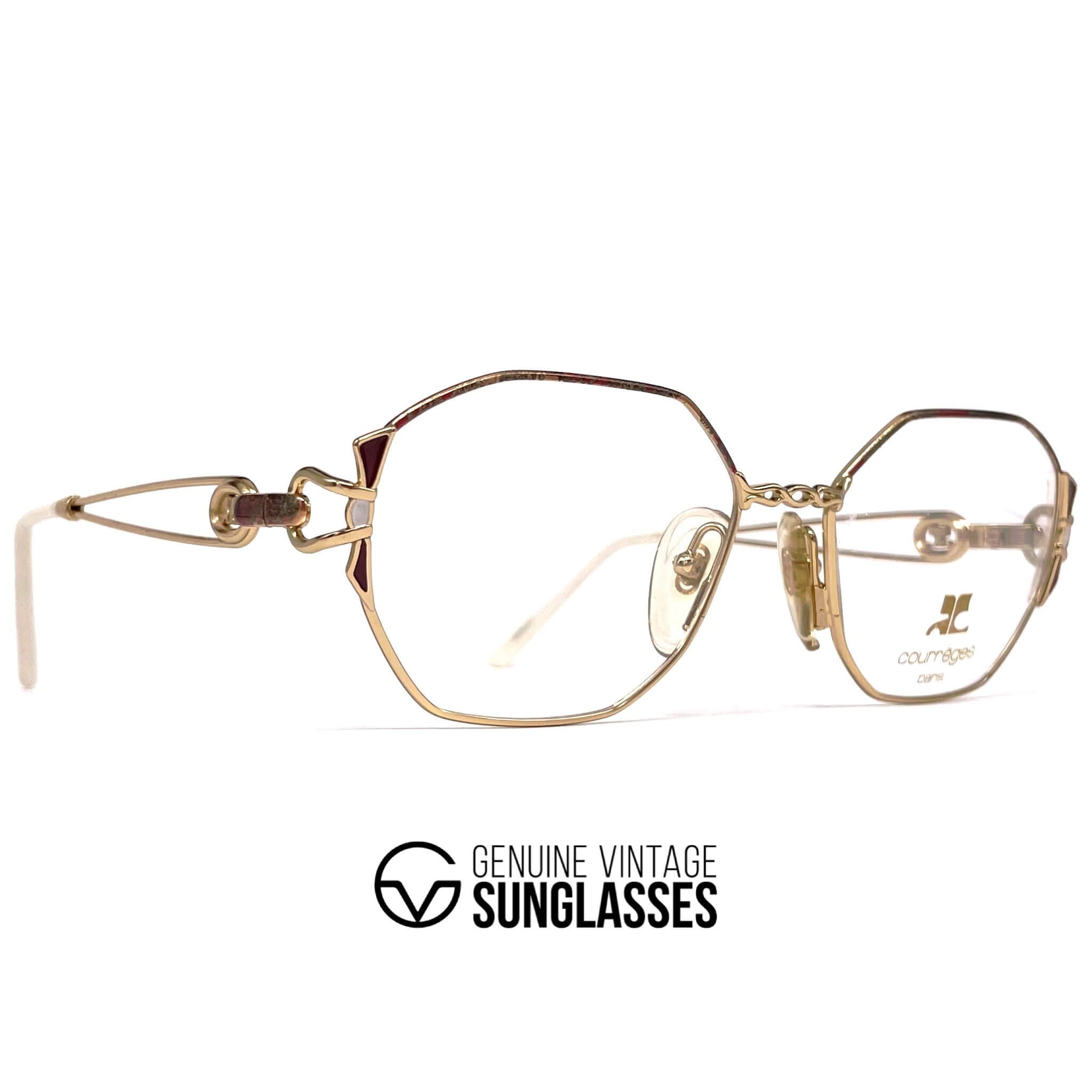 Vintage COURREGES 8627 geometric designer glasses frames