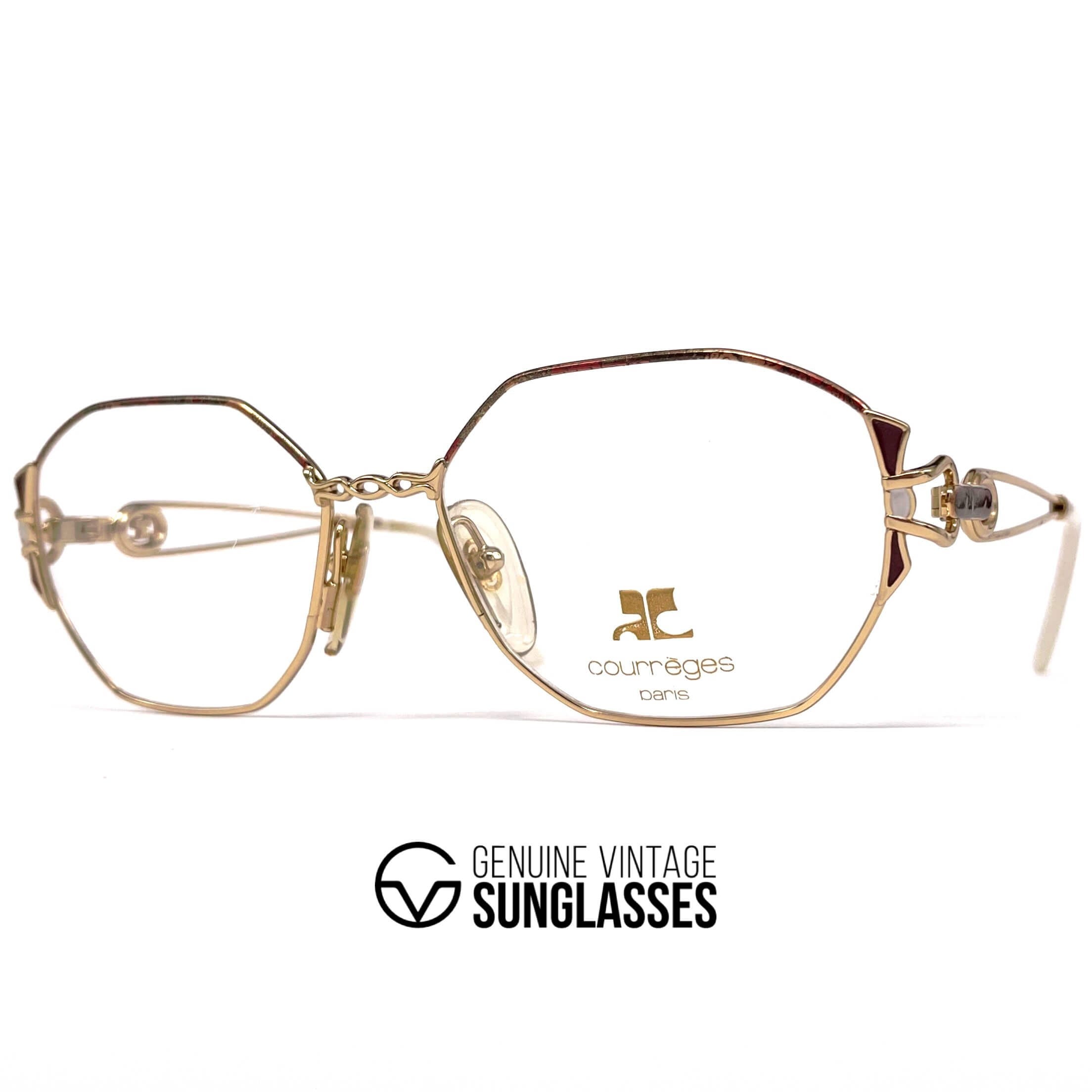 Vintage COURREGES 8627 geometric designer glasses frames