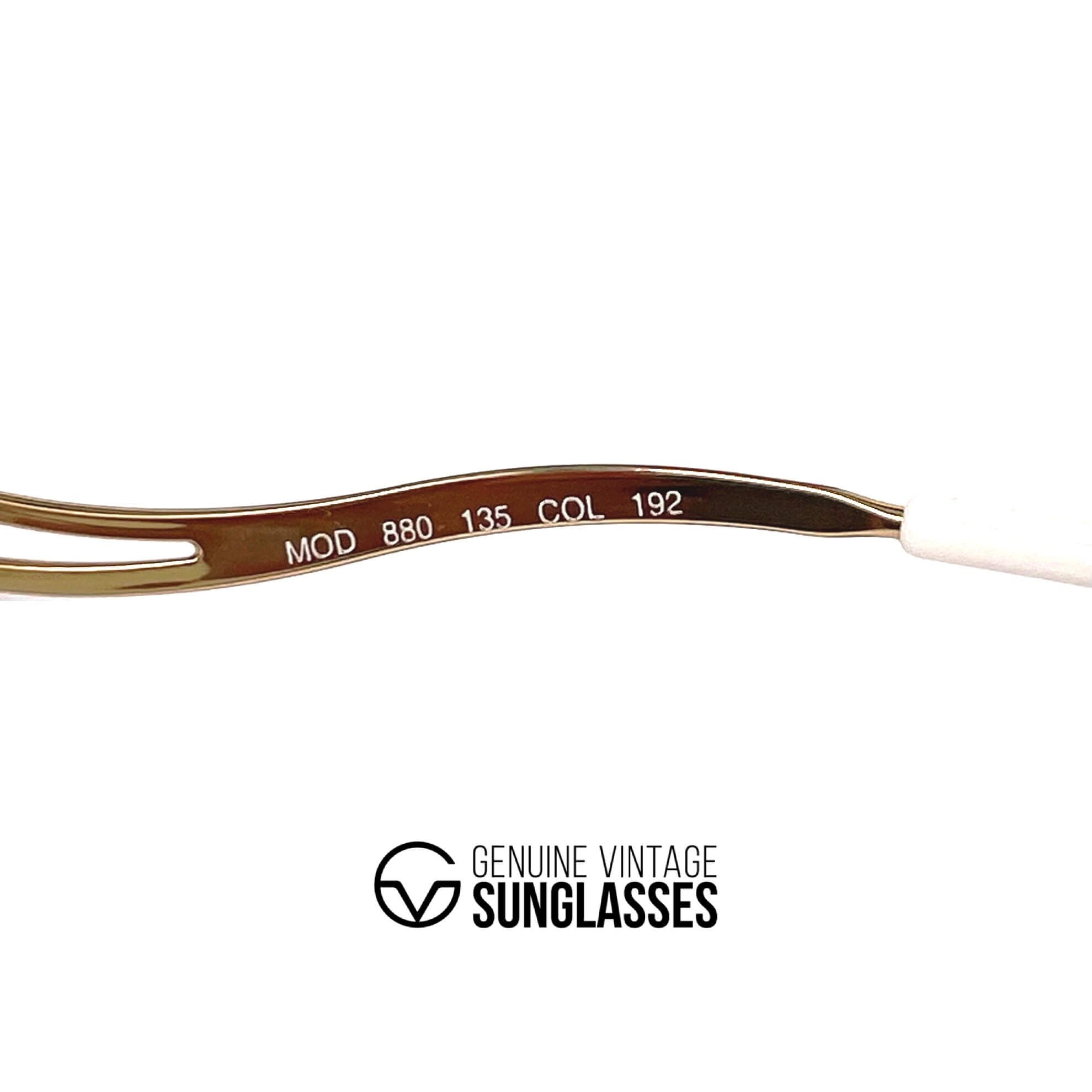 Vintage COURREGES 880 designer space age gold glasses frames