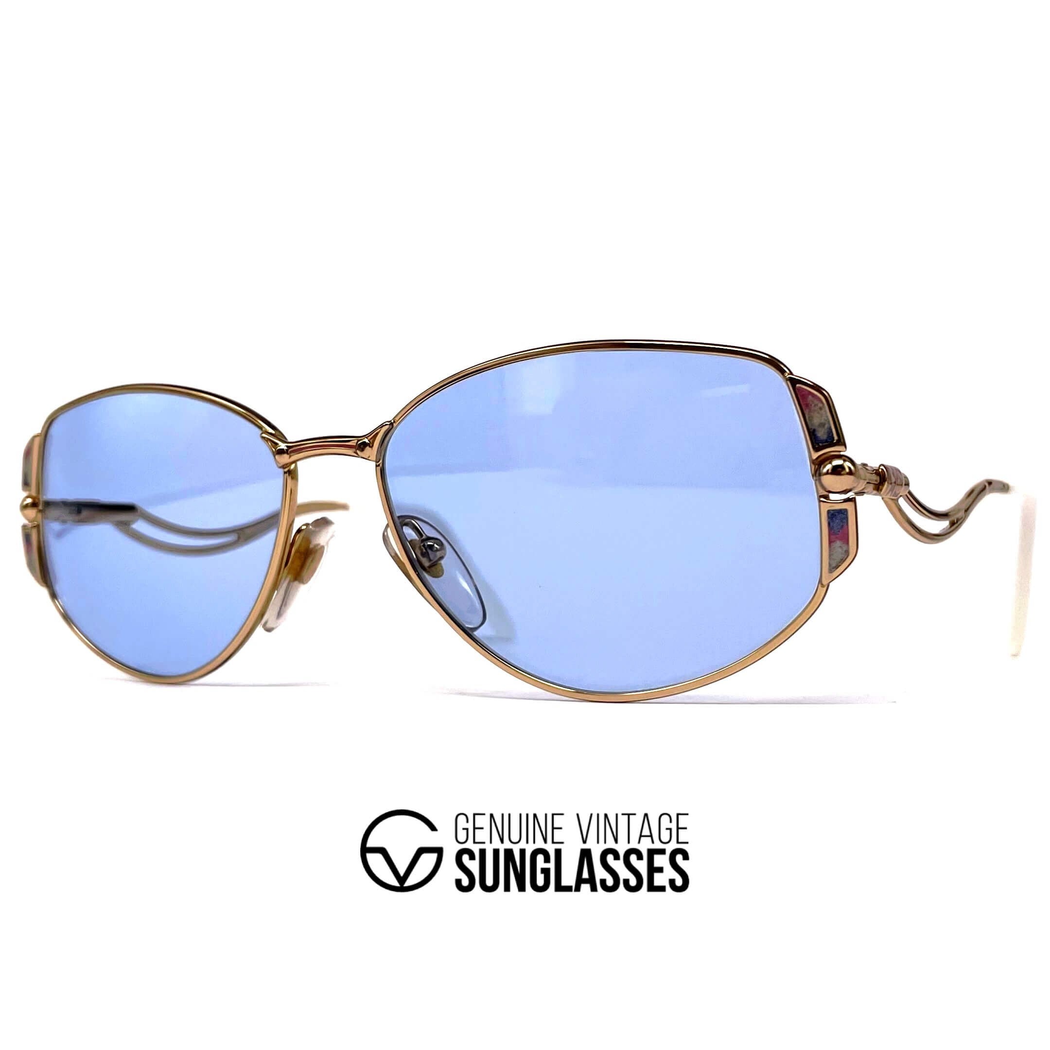 Vintage COURREGES 880 gold designer space age sunglasses