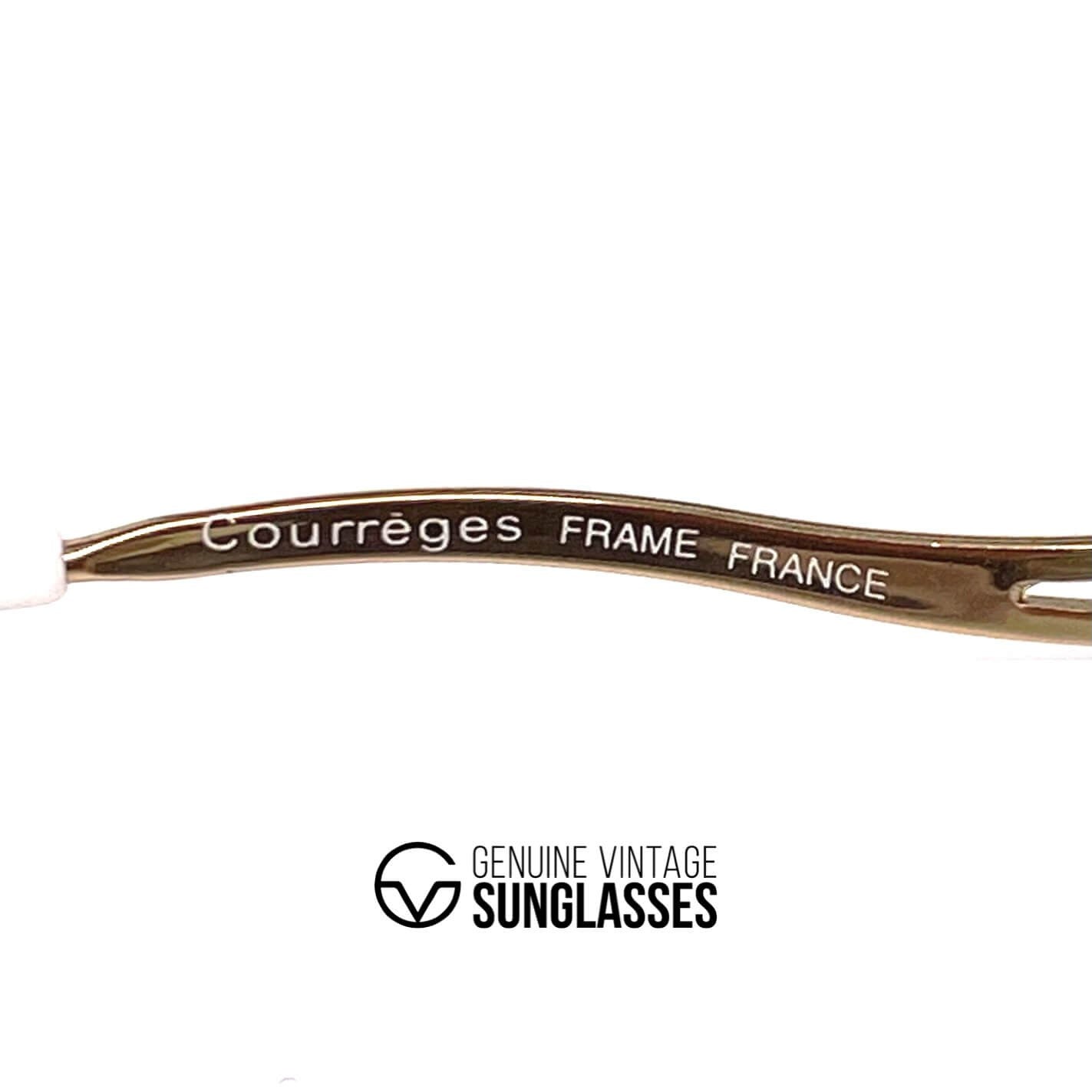 Vintage COURREGES 880 gold designer space age sunglasses