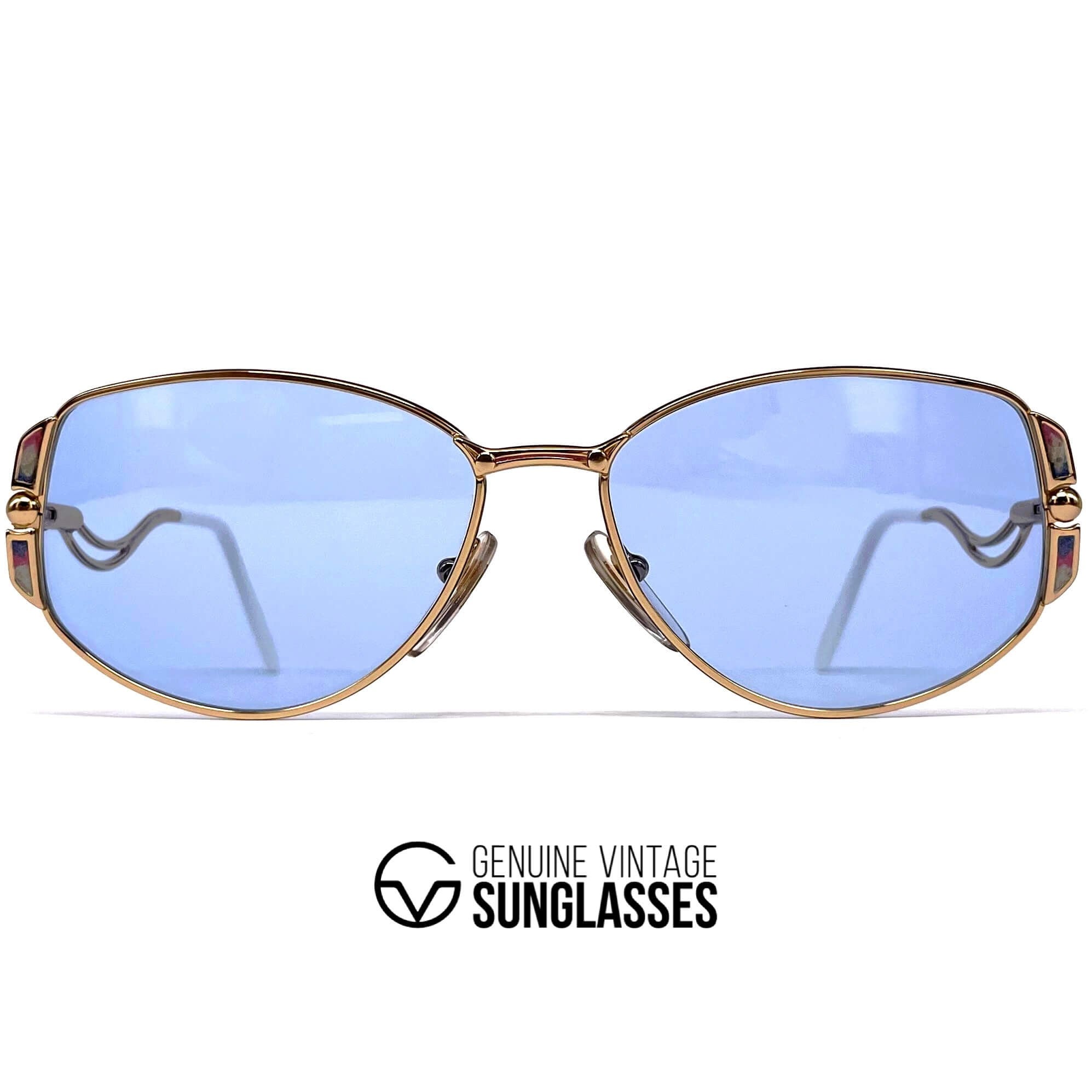 Vintage COURREGES 880 gold designer space age sunglasses