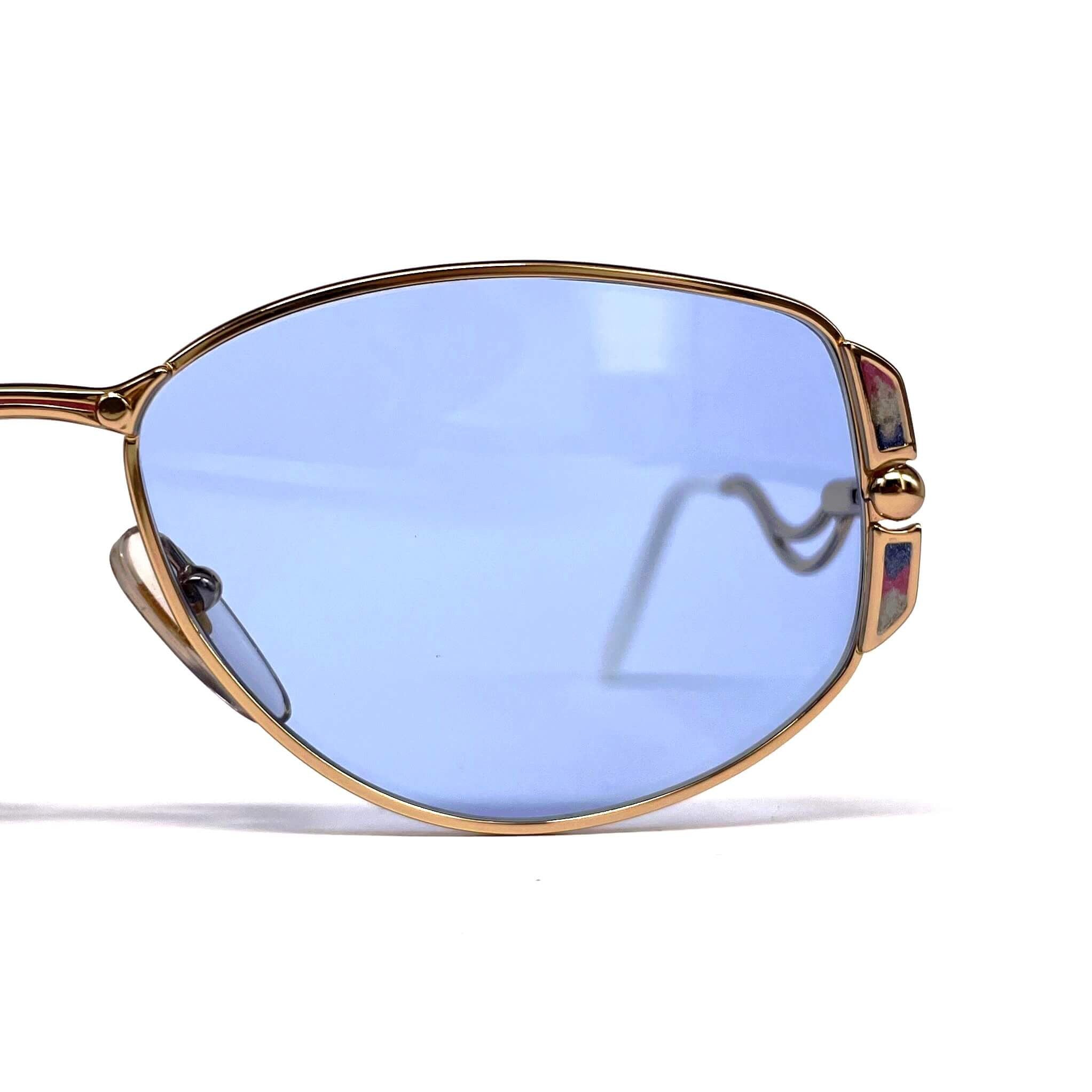 Vintage COURREGES 880 gold designer space age sunglasses