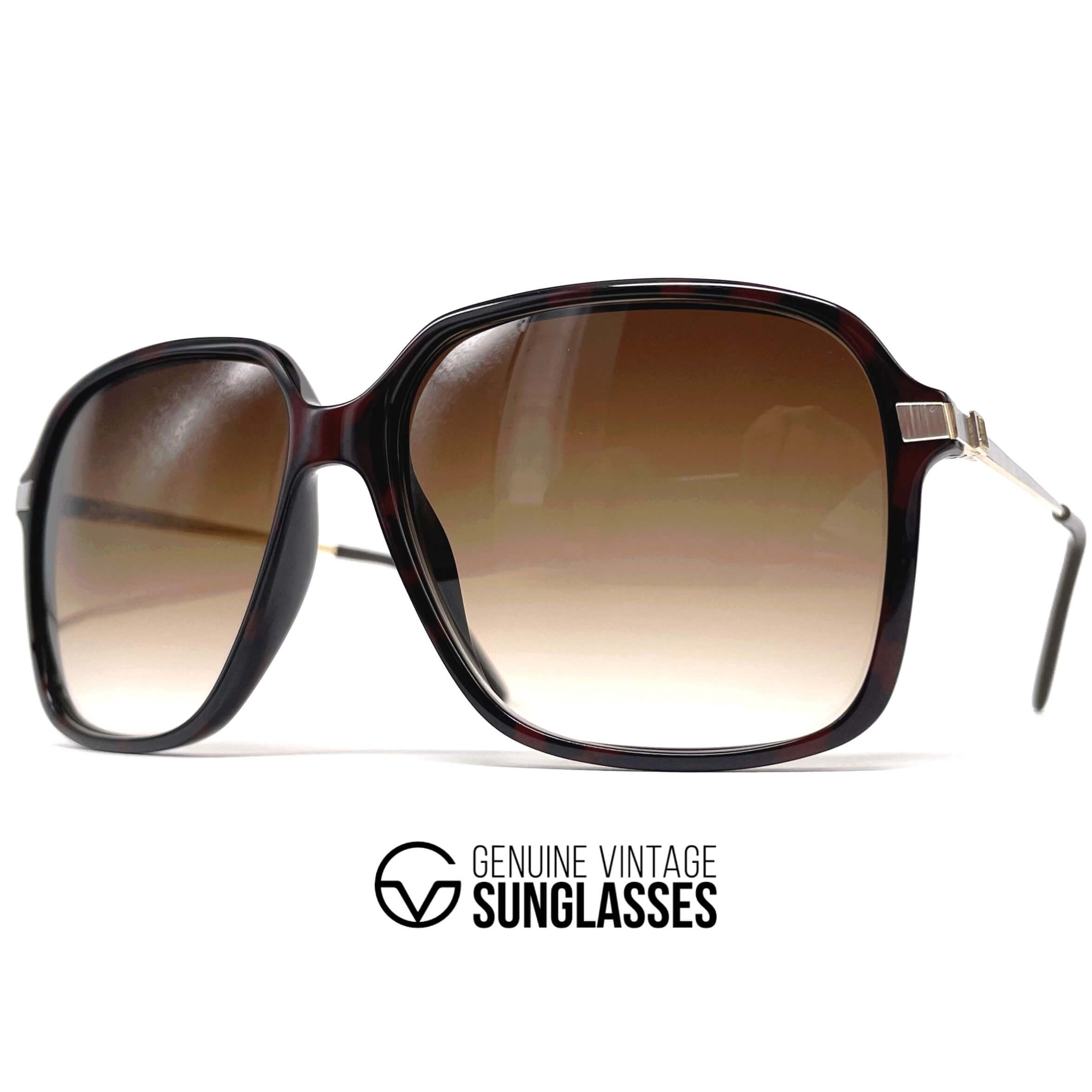 Vintage DUNHILL 6031 brown oversized luxury sunglasses