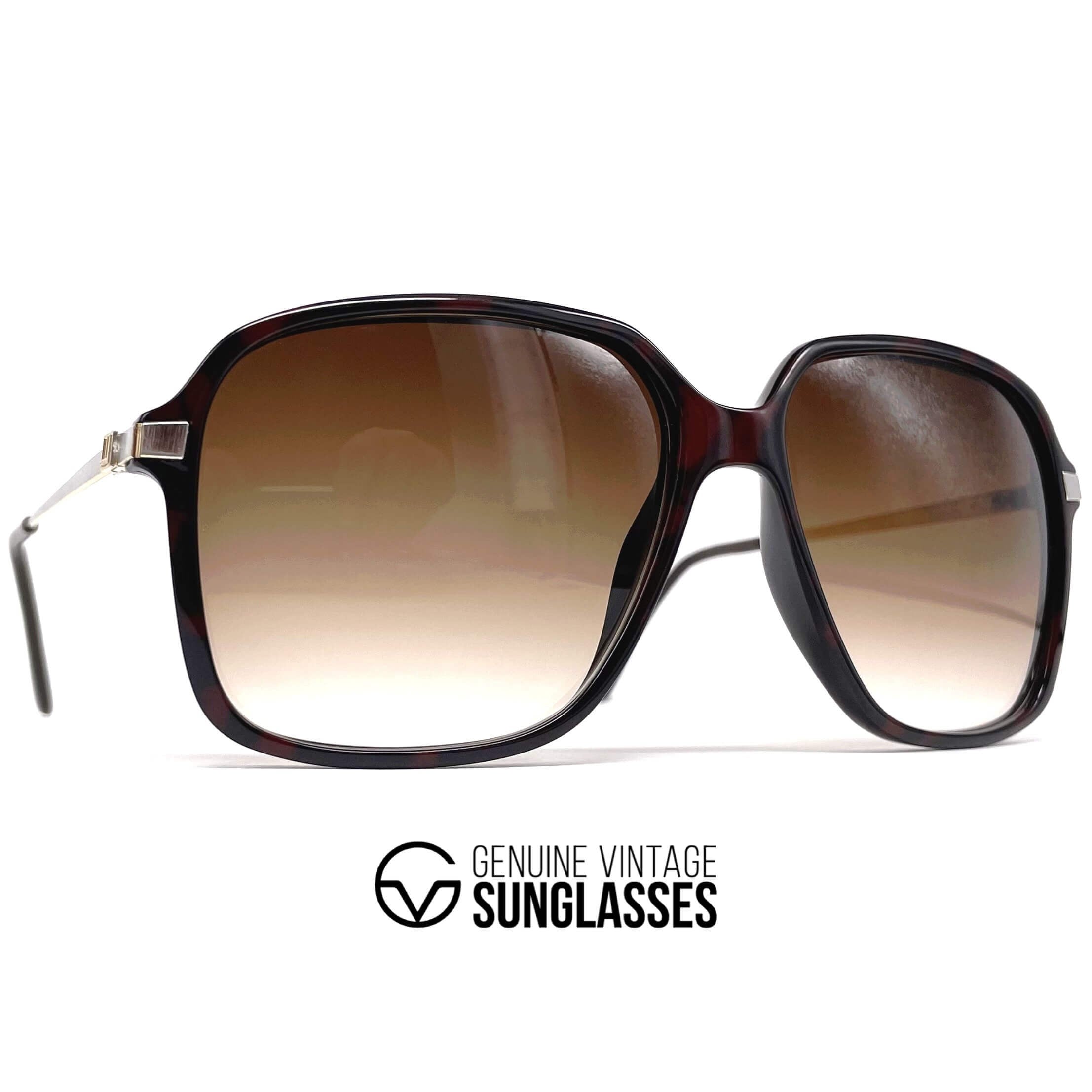 Vintage DUNHILL 6031 brown oversized luxury sunglasses