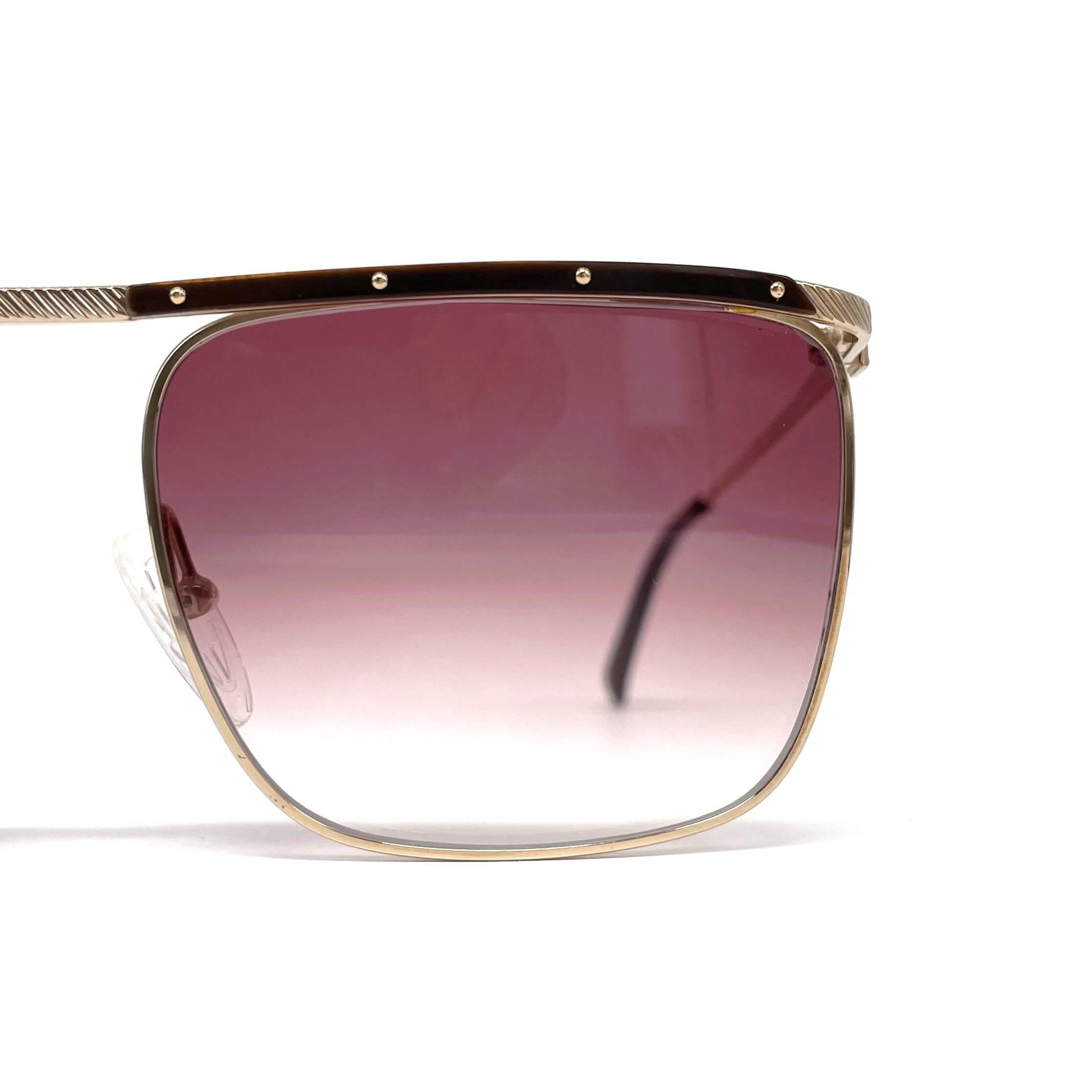 Vintage DUNHILL 6056 gold horn rimmed sunglasses