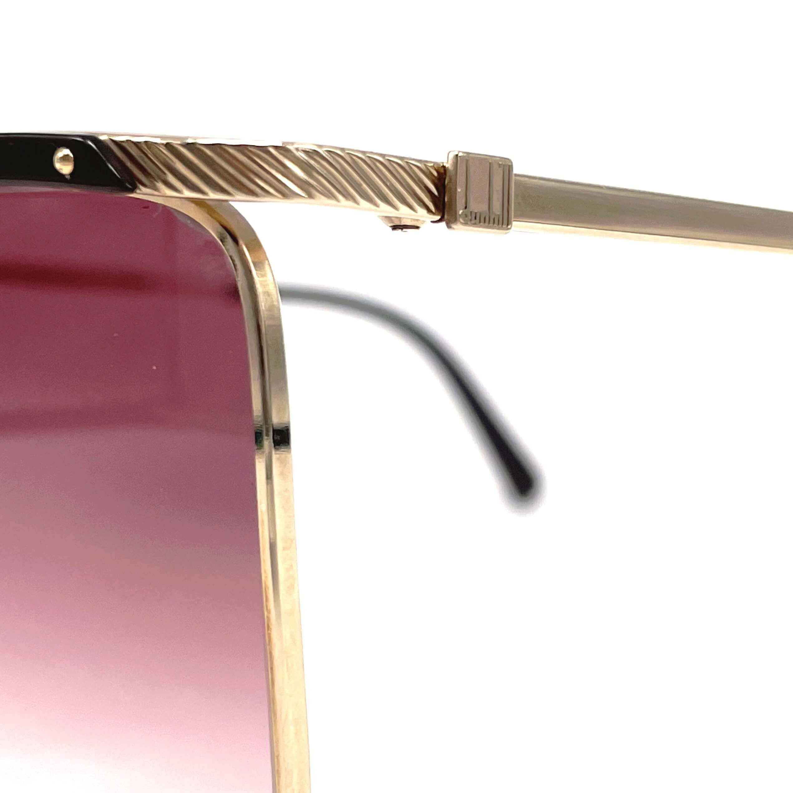 Vintage DUNHILL 6056 gold horn rimmed sunglasses