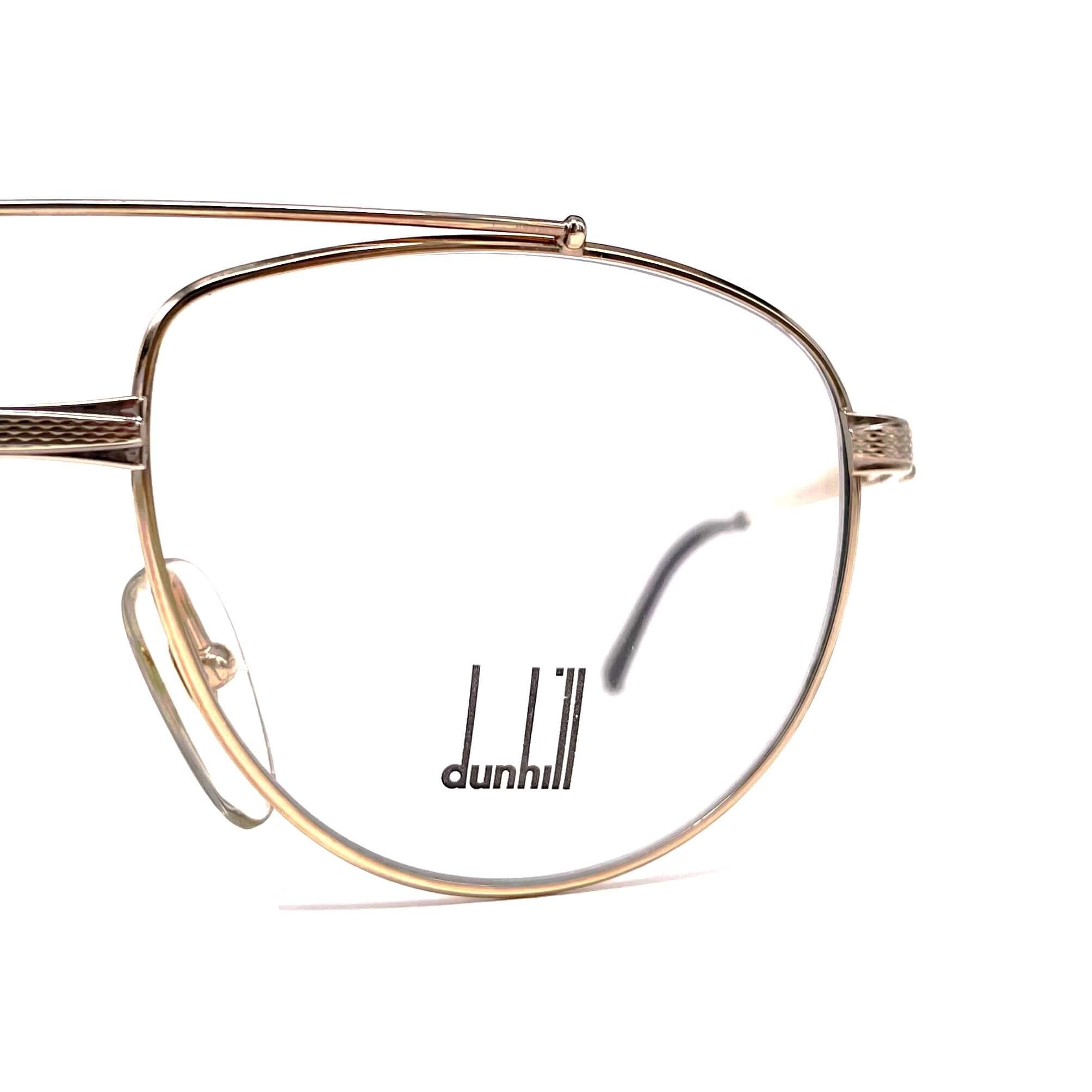 Vintage DUNHILL 6158 gold plated rhodanized aviator glasses frames