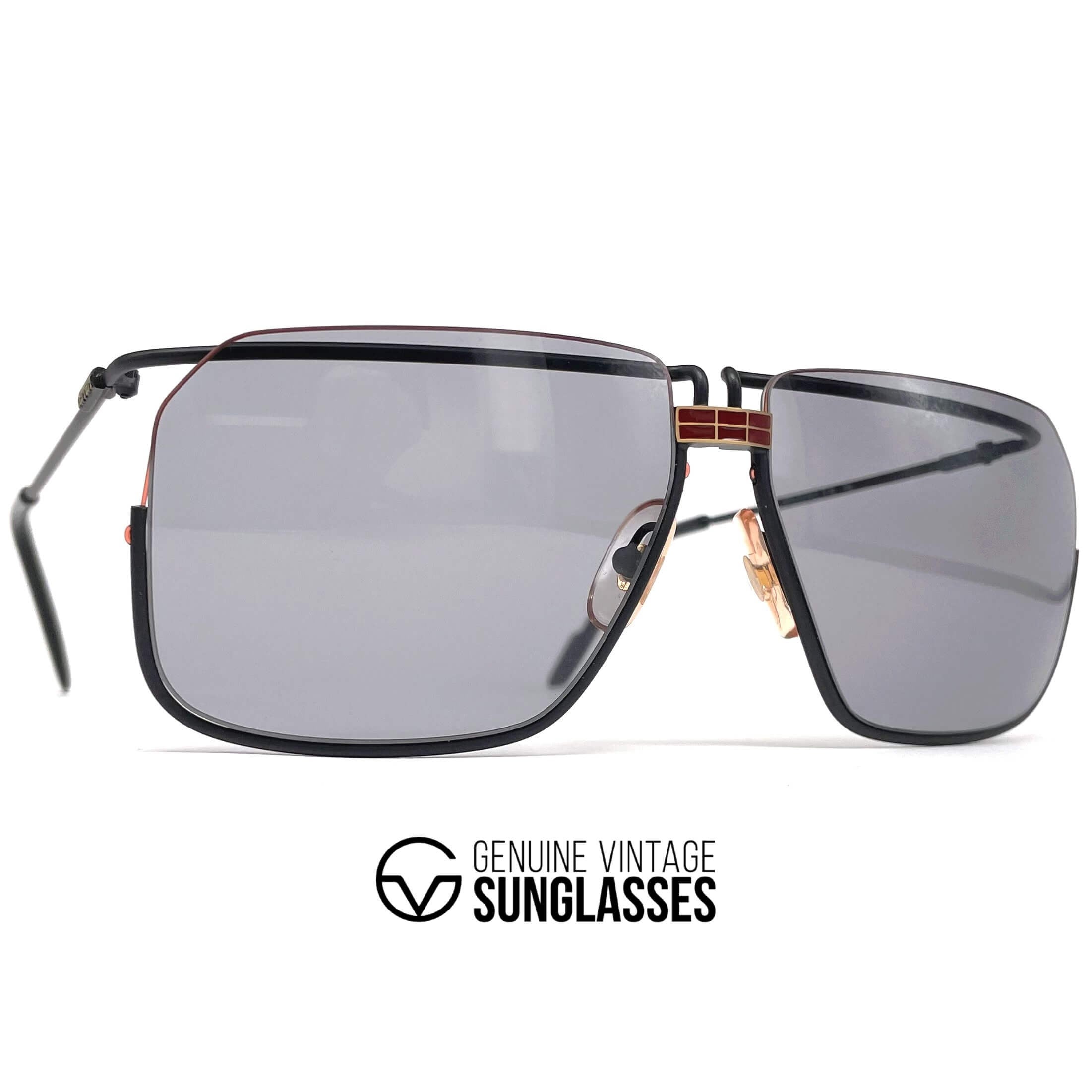 Vintage FERRARI F18/S black rimless sunglasses