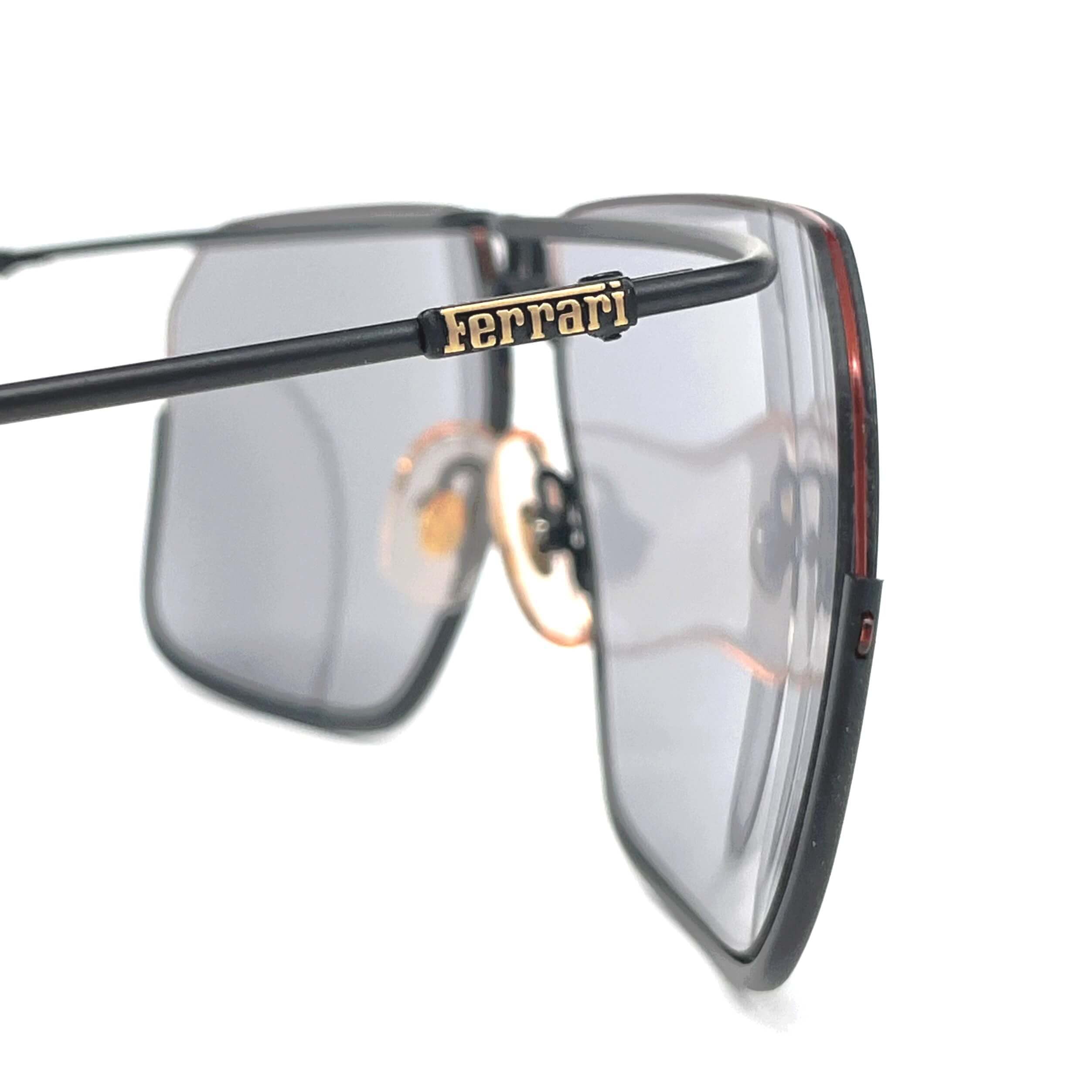Vintage FERRARI F18/S black rimless sunglasses