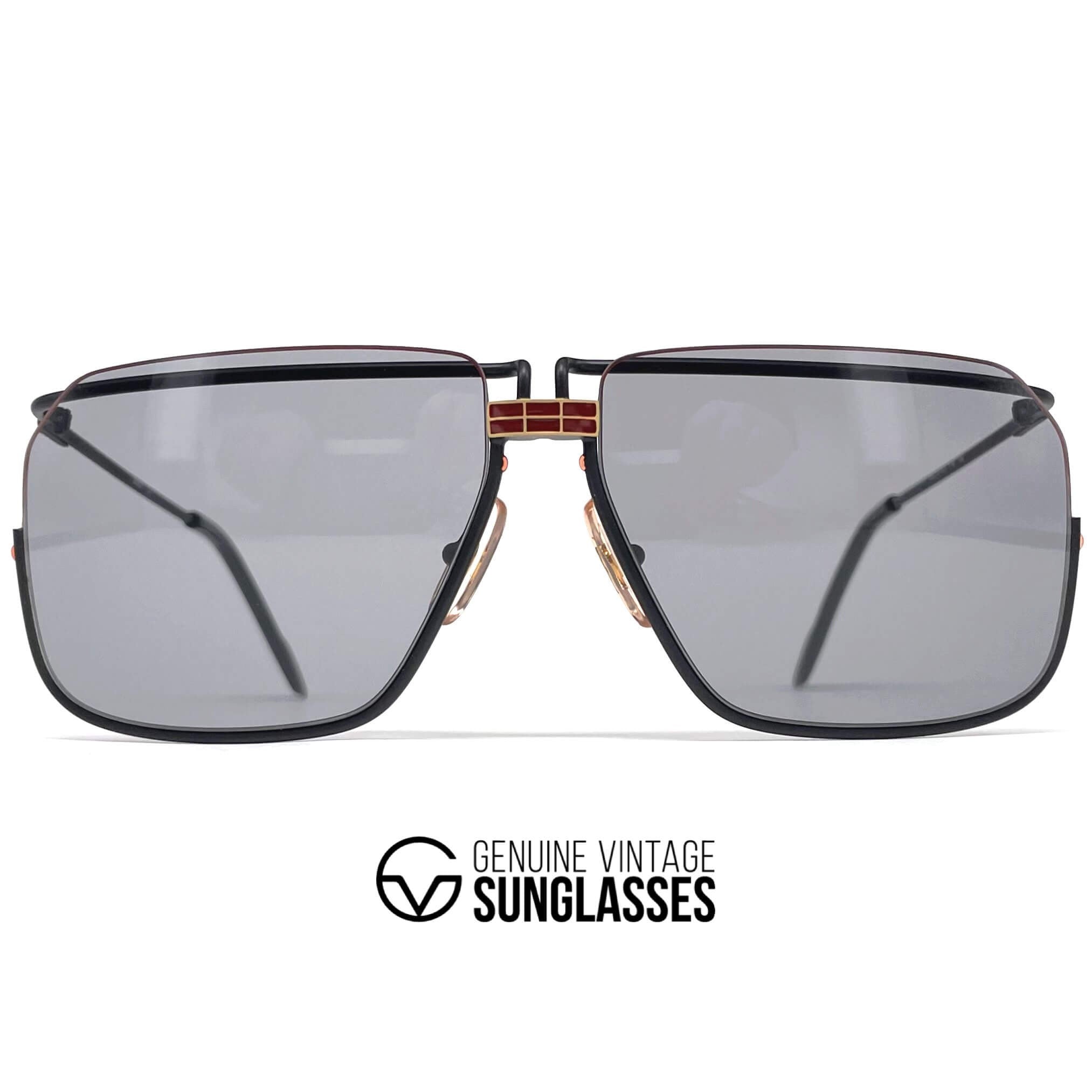 Vintage FERRARI F18/S black rimless sunglasses