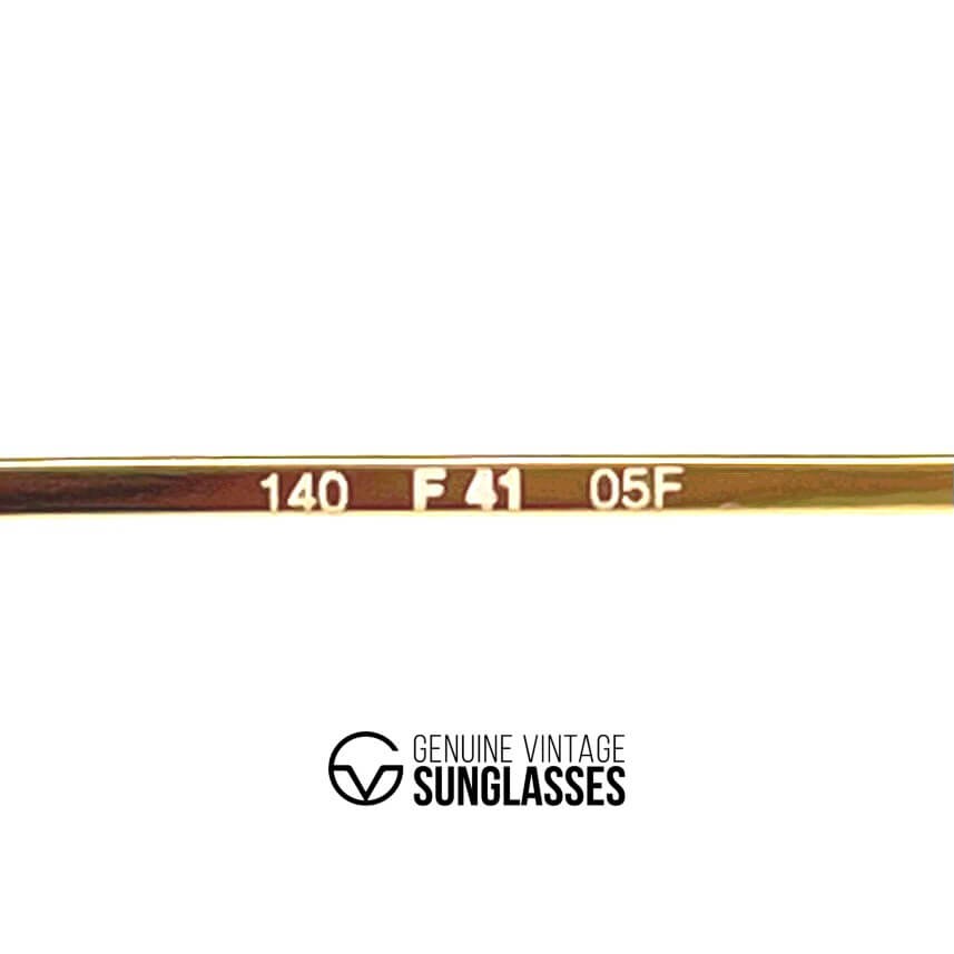 Vintage FERRARI F41 gold aviator glasses frames