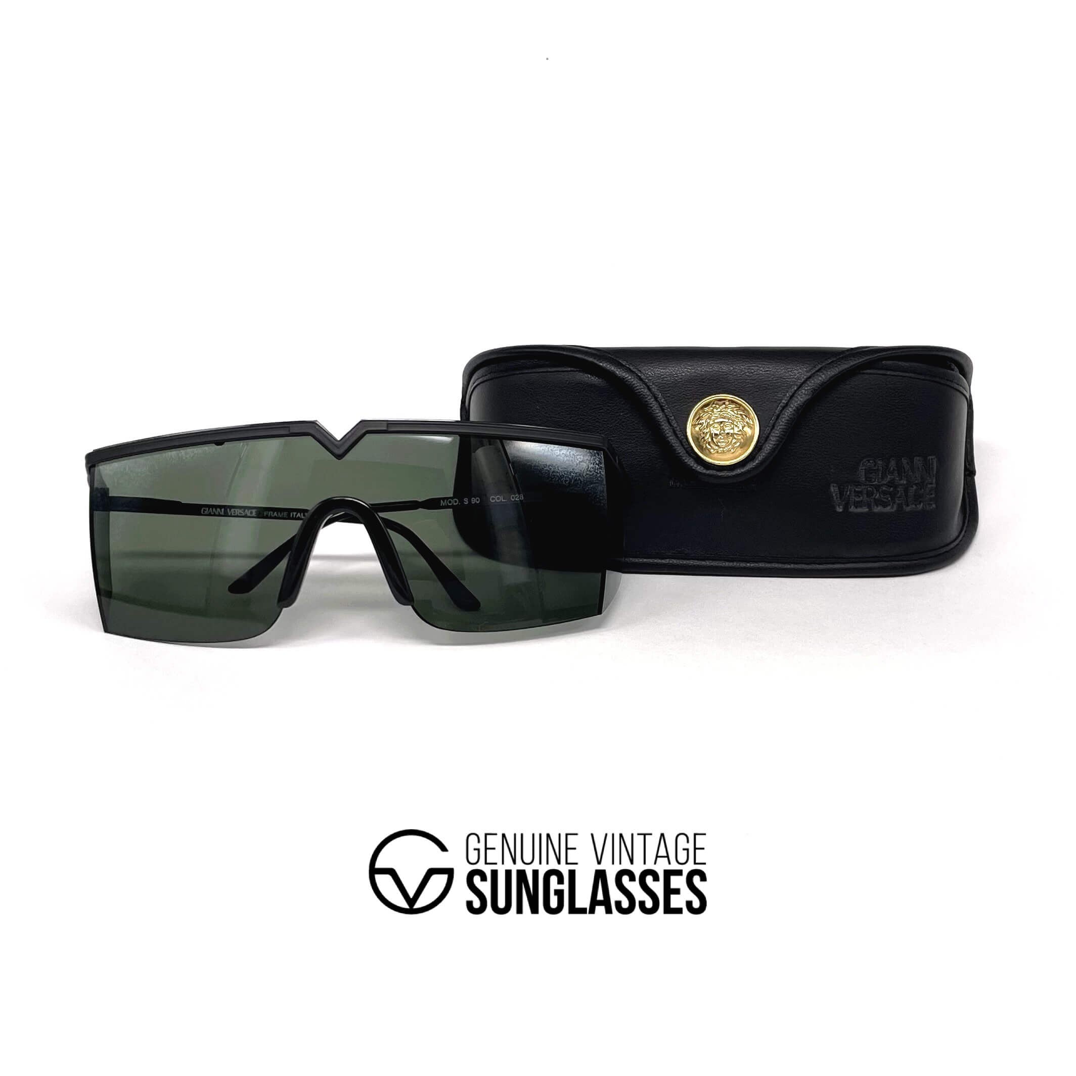 Vintage GIANNI VERSACE S90 XXL shield sunglasses