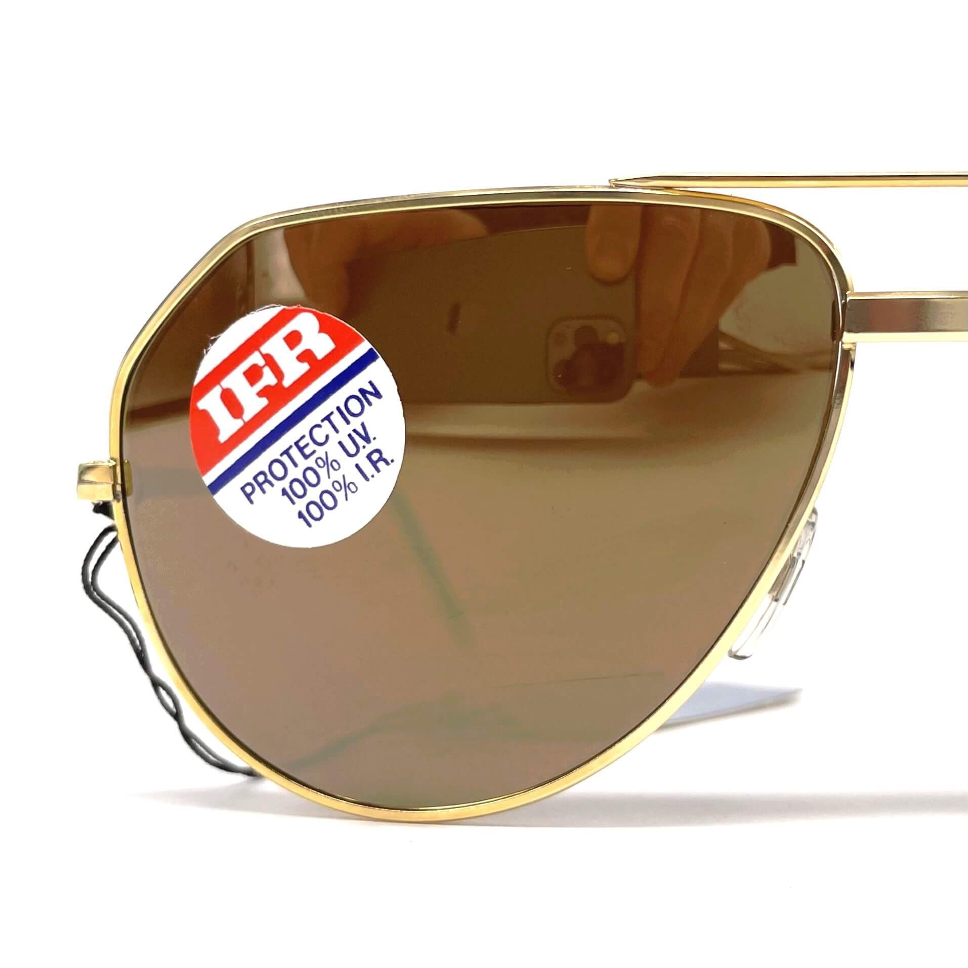 Vintage HENRI DUVILLARD HD33 rare gold aviator designer sunglasses