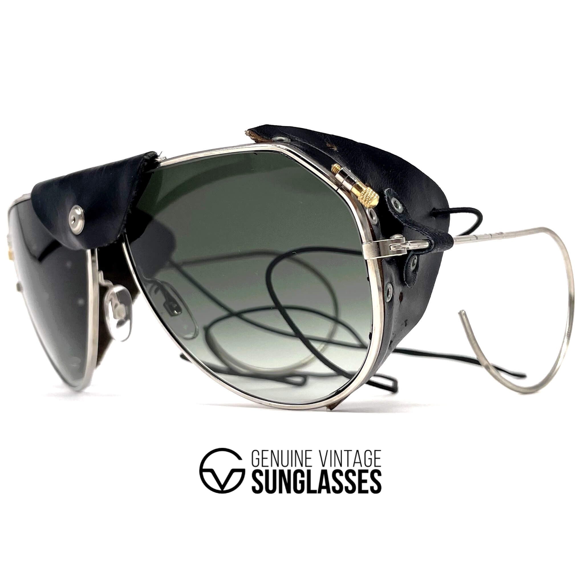 Vintage HENRI DUVILLARD silver glacier metal sports sunglasses