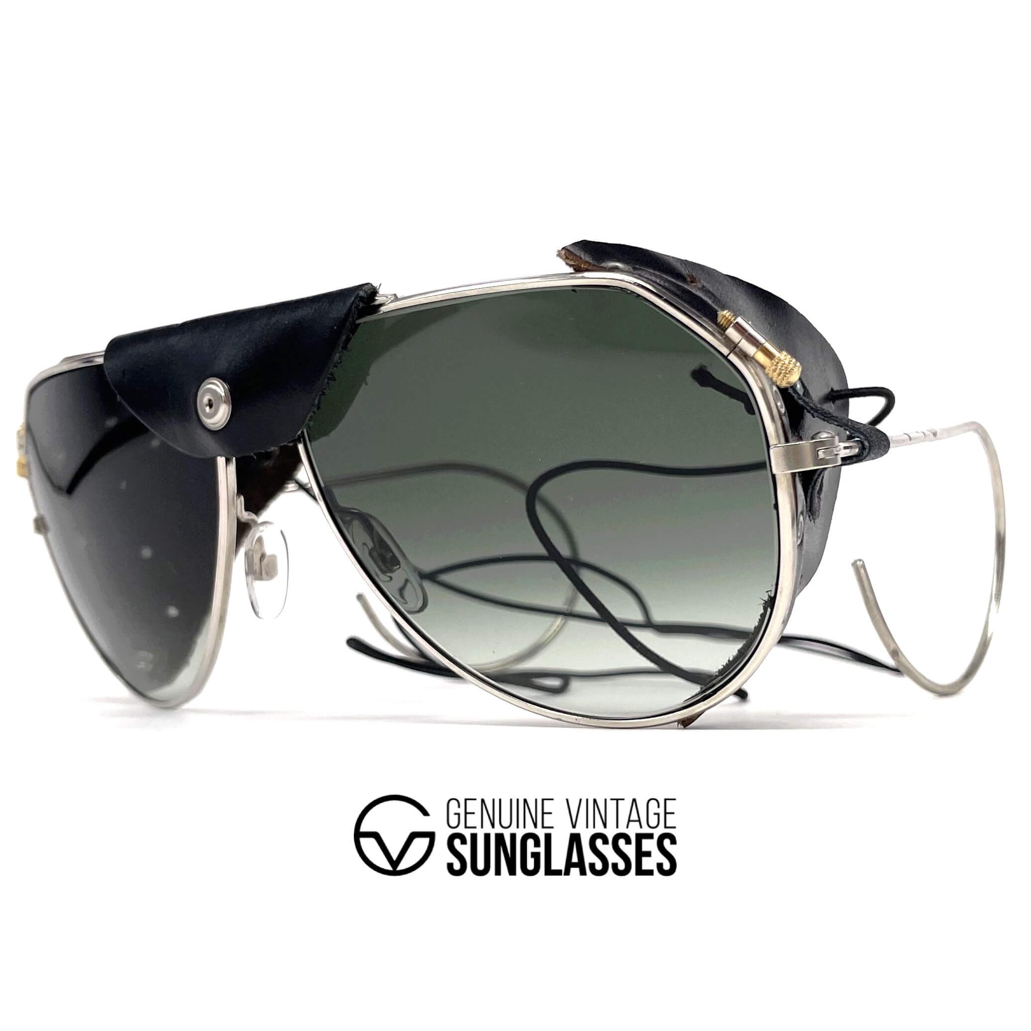 Vintage HENRI DUVILLARD silver glacier metal sports sunglasses