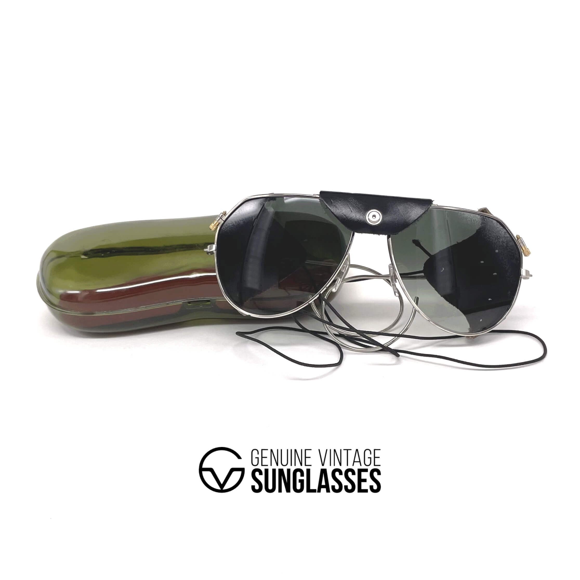 Vintage HENRI DUVILLARD silver glacier metal sports sunglasses