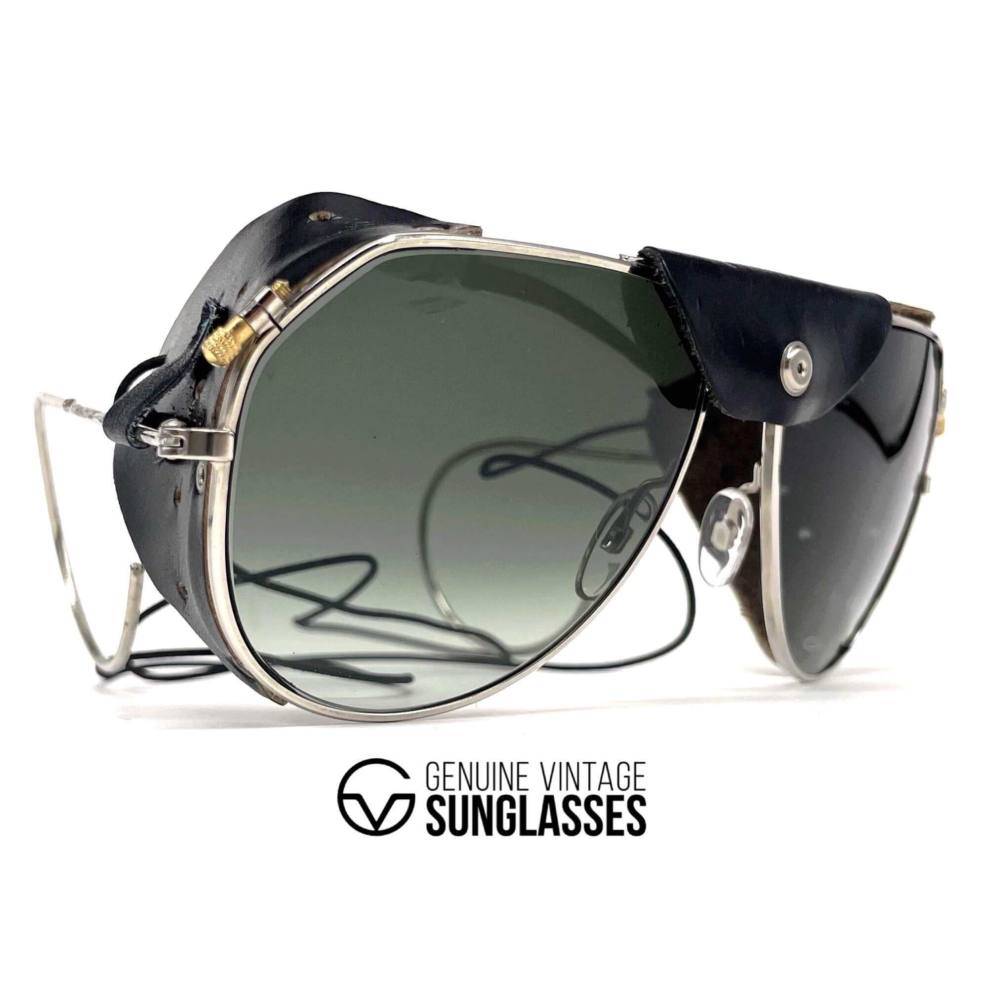 Vintage HENRI DUVILLARD silver glacier metal sports sunglasses