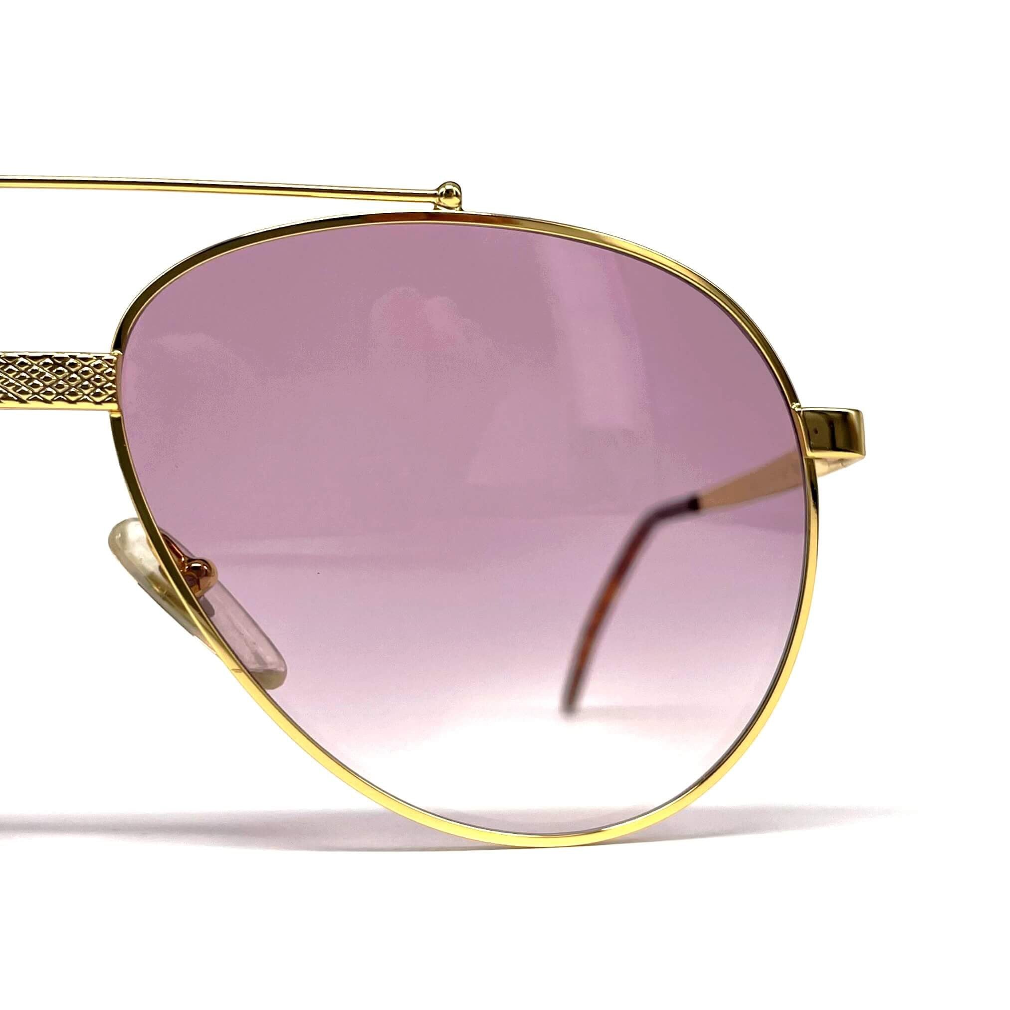 Vintage HILTON Club 8 gold plated aviator sunglasses