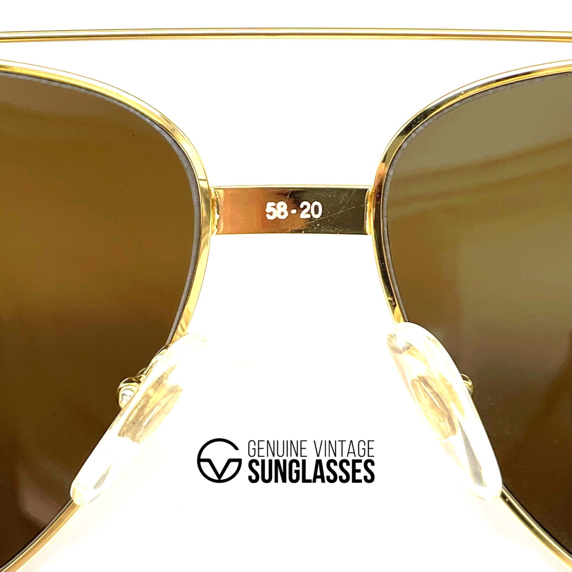 Vintage HILTON Club 8 gold plated aviator sunglasses