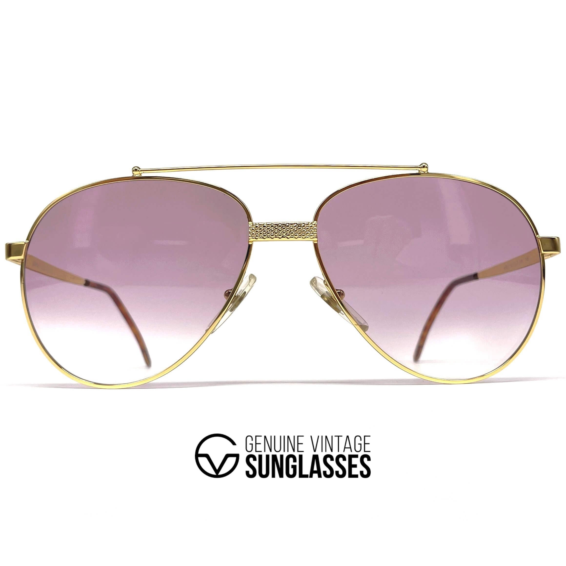 Vintage HILTON Club 8 gold plated aviator sunglasses