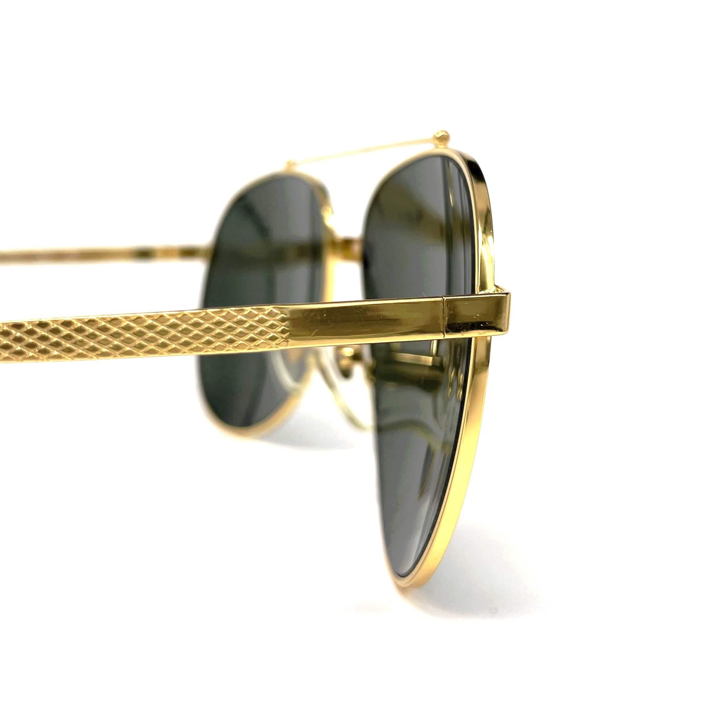Vintage HILTON Club 8 gold plated aviator sunglasses