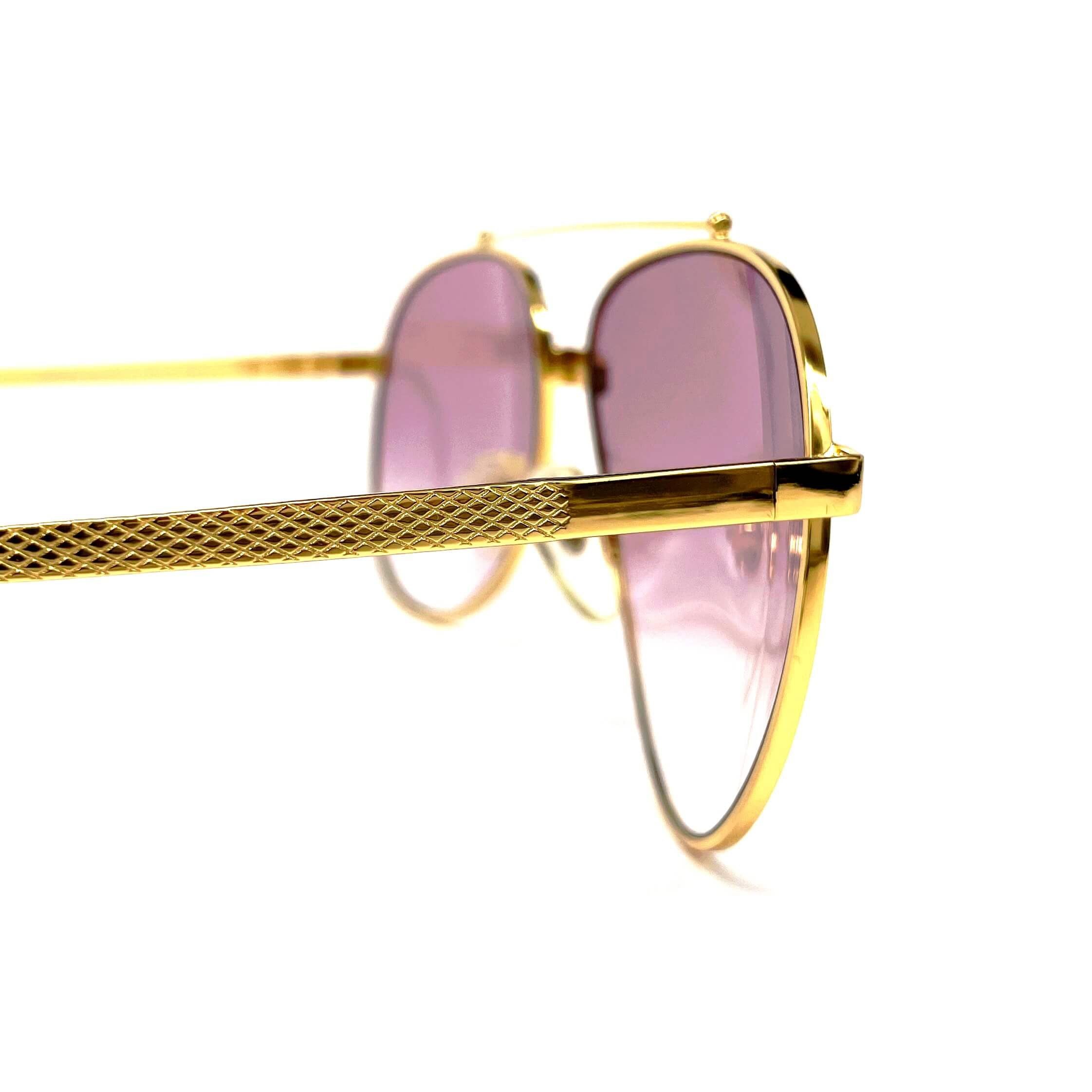 Vintage HILTON Club 8 gold plated aviator sunglasses