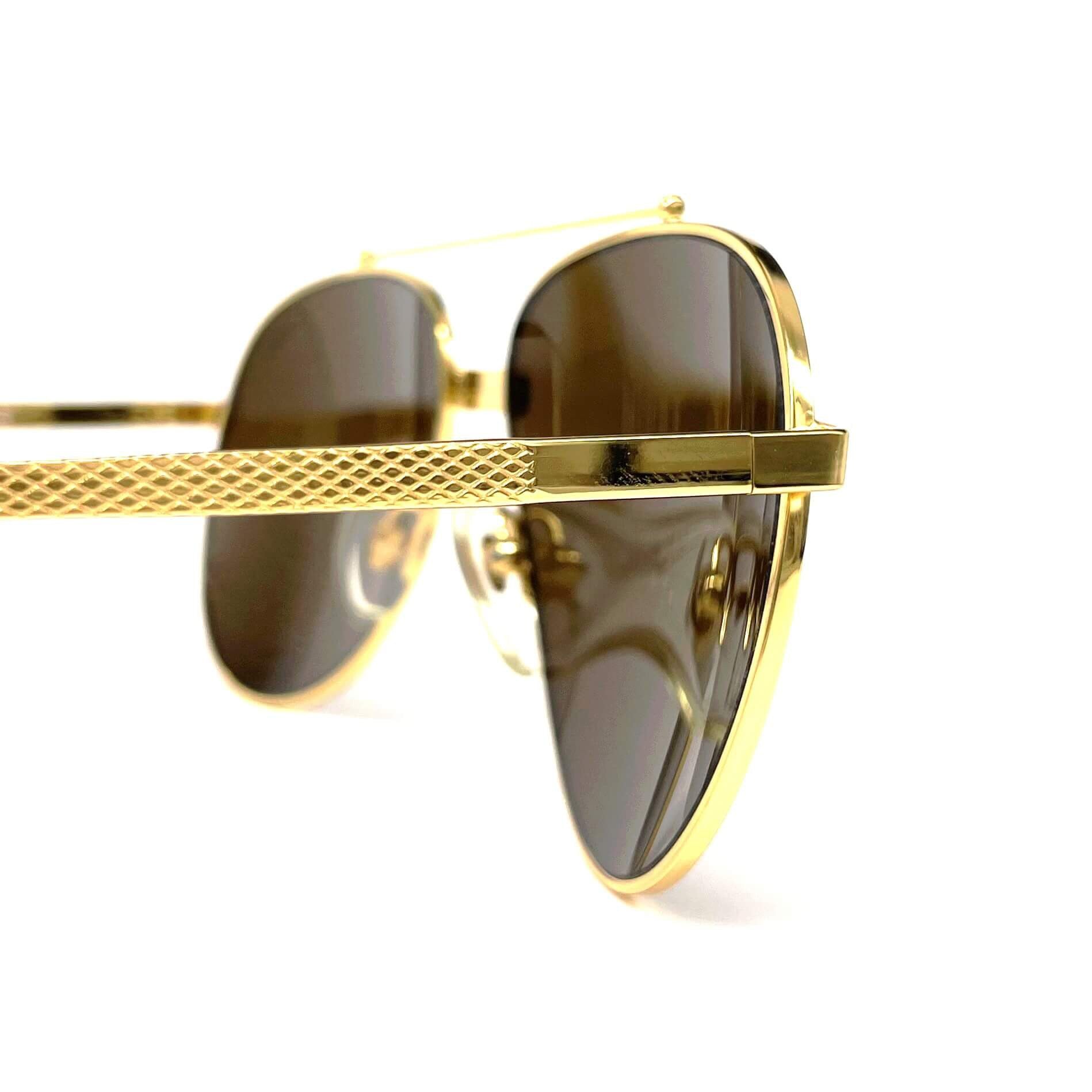 Vintage HILTON Club 8 gold plated aviator sunglasses