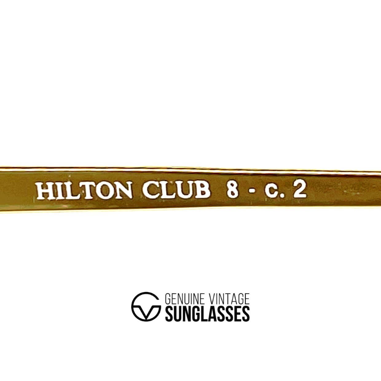 Vintage HILTON Club 8 gold plated aviator sunglasses