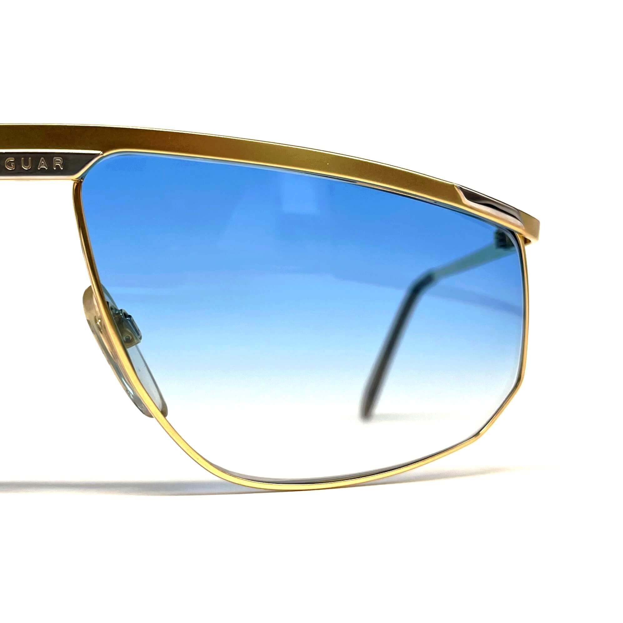 Vintage JAGUAR 709 rare oversized gold designer sunglasses
