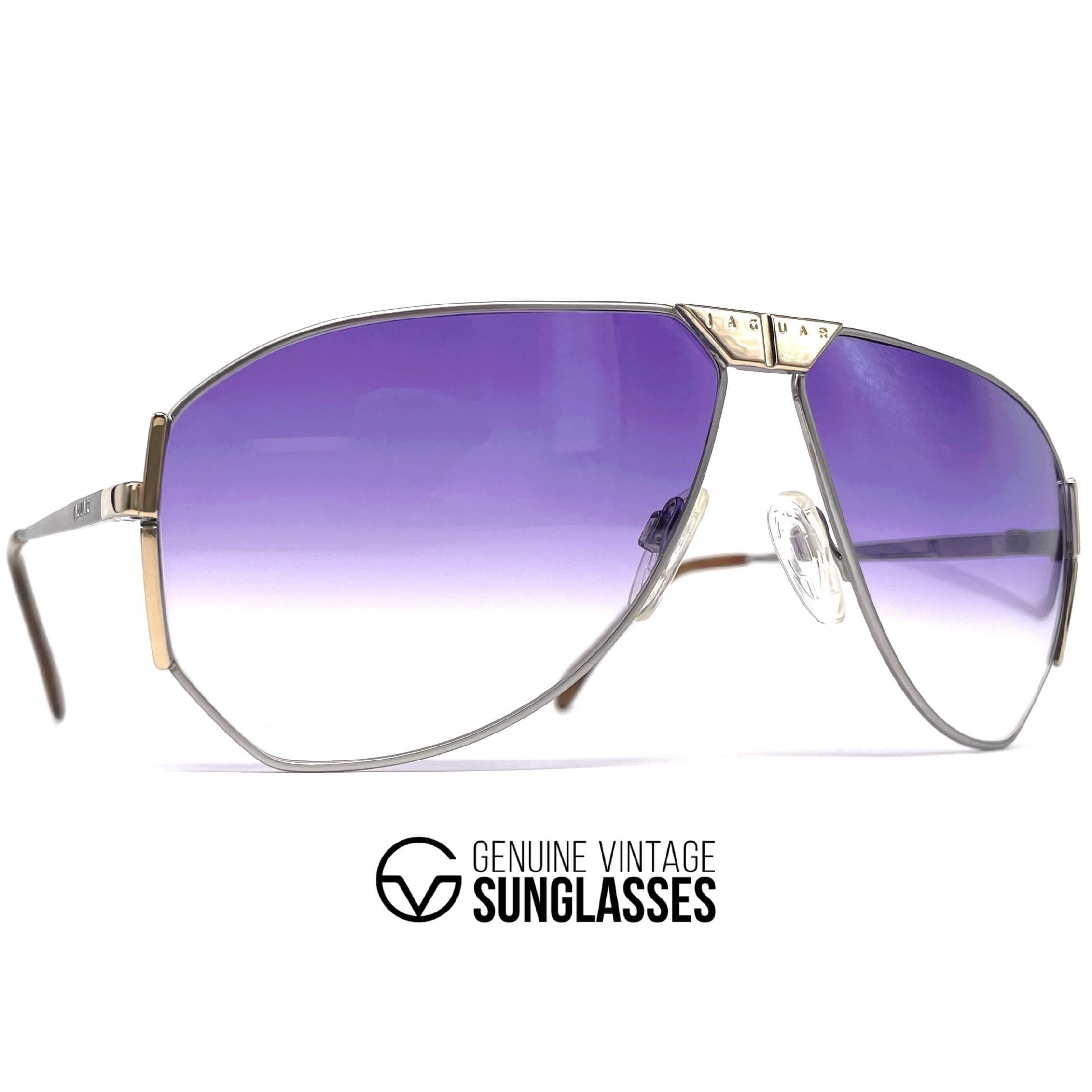 Vintage JAGUAR 715 purple XXL aviator sunglasses