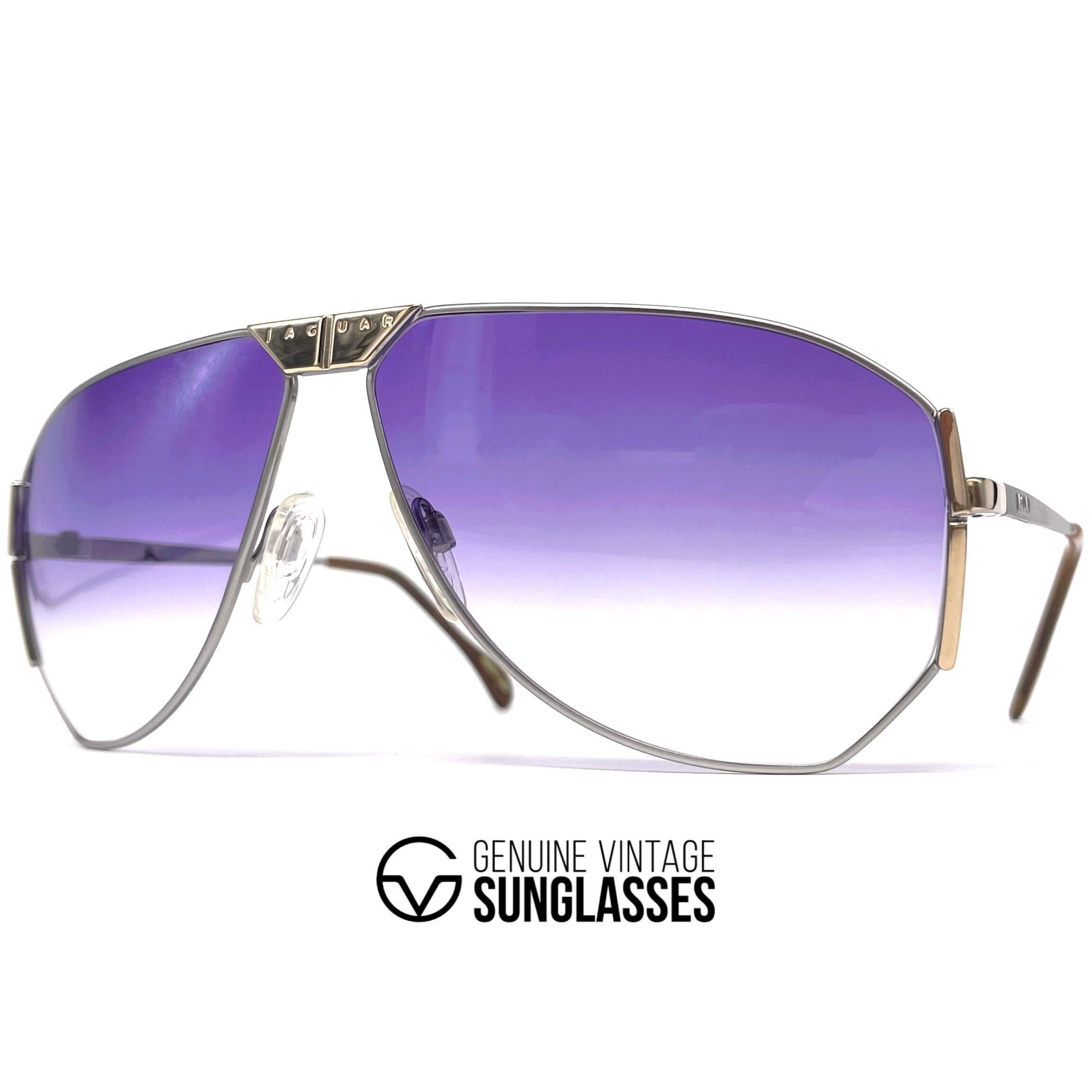 Vintage JAGUAR 715 purple XXL aviator sunglasses