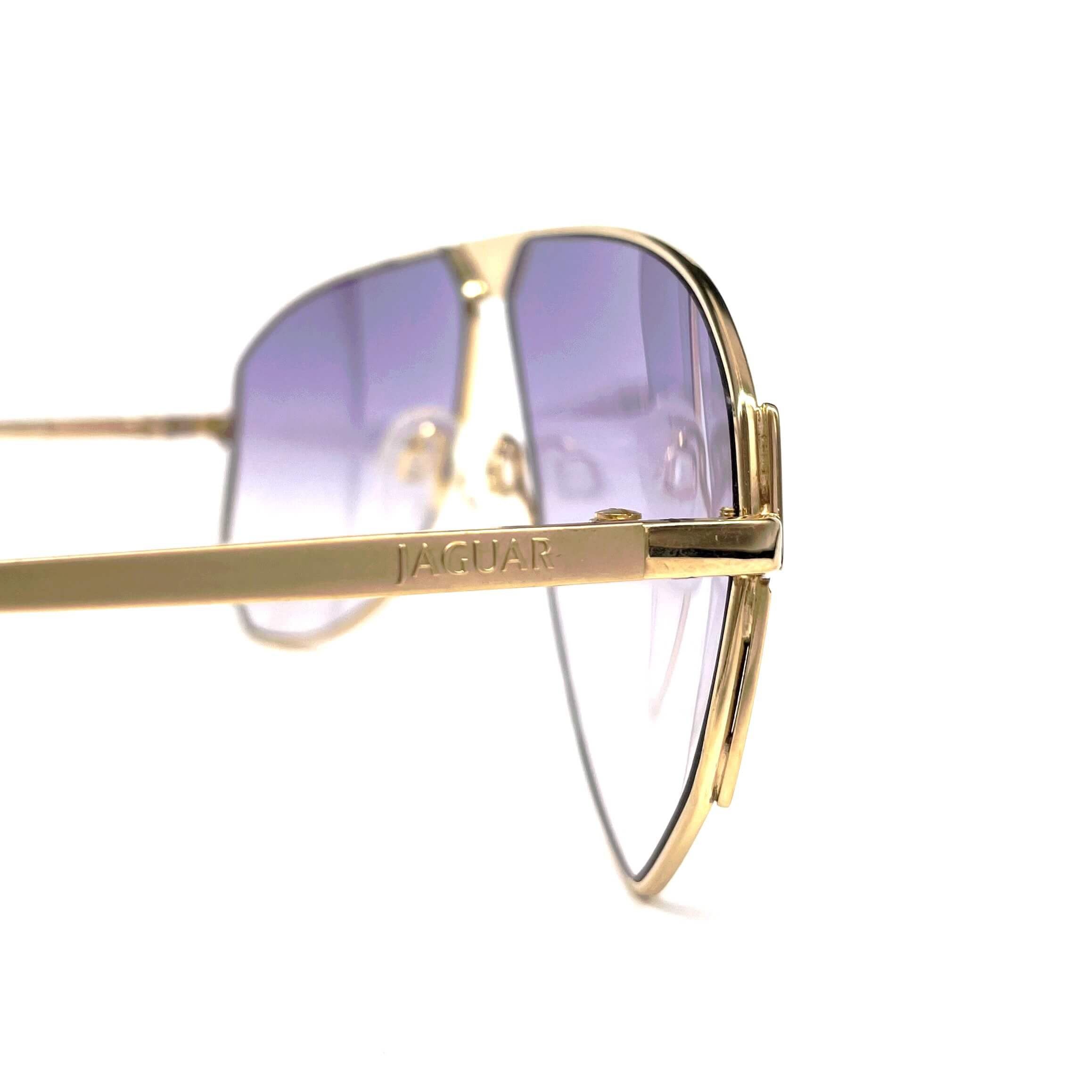 Vintage JAGUAR 715 XXL gold designer aviator sunglasses