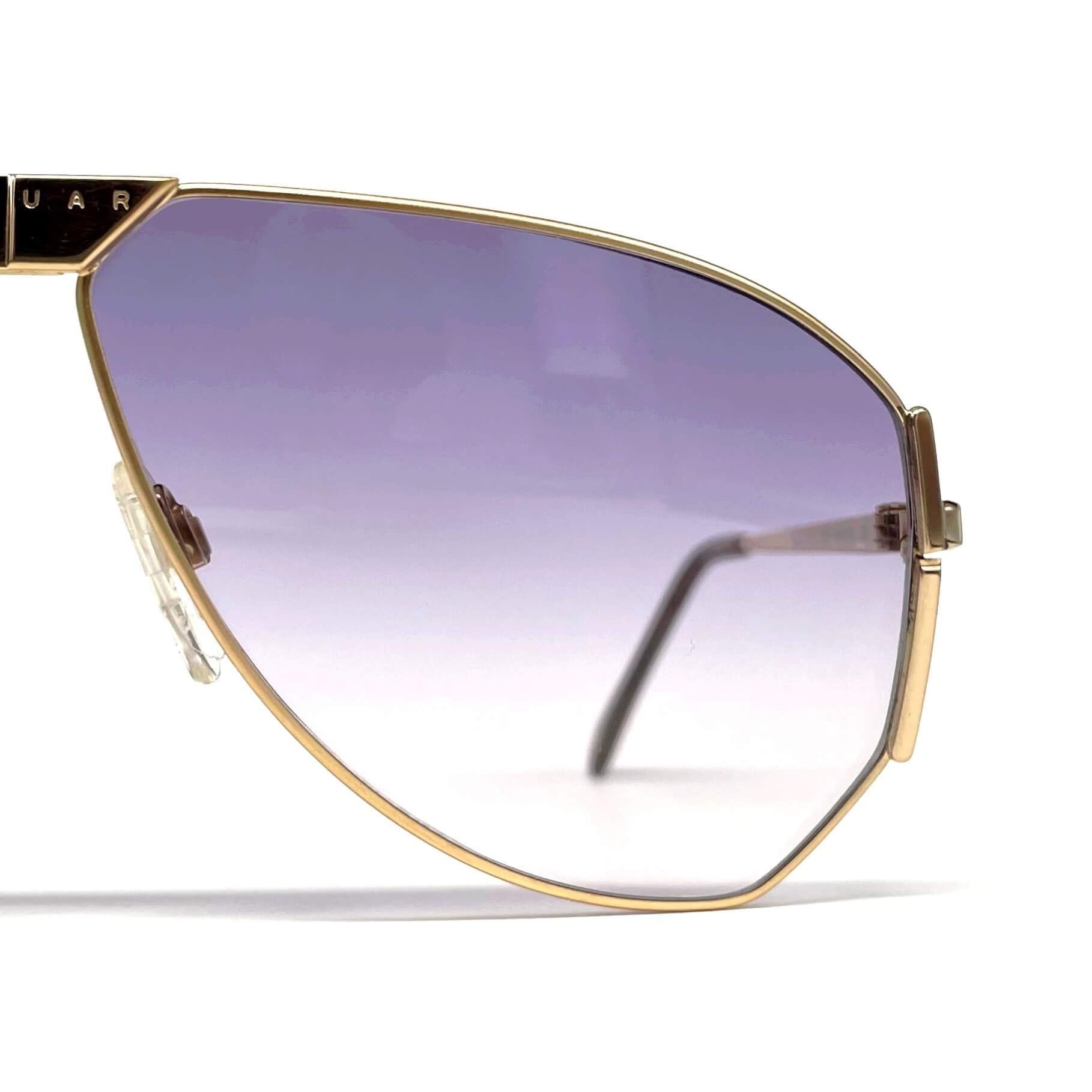 Vintage JAGUAR 715 XXL gold designer aviator sunglasses