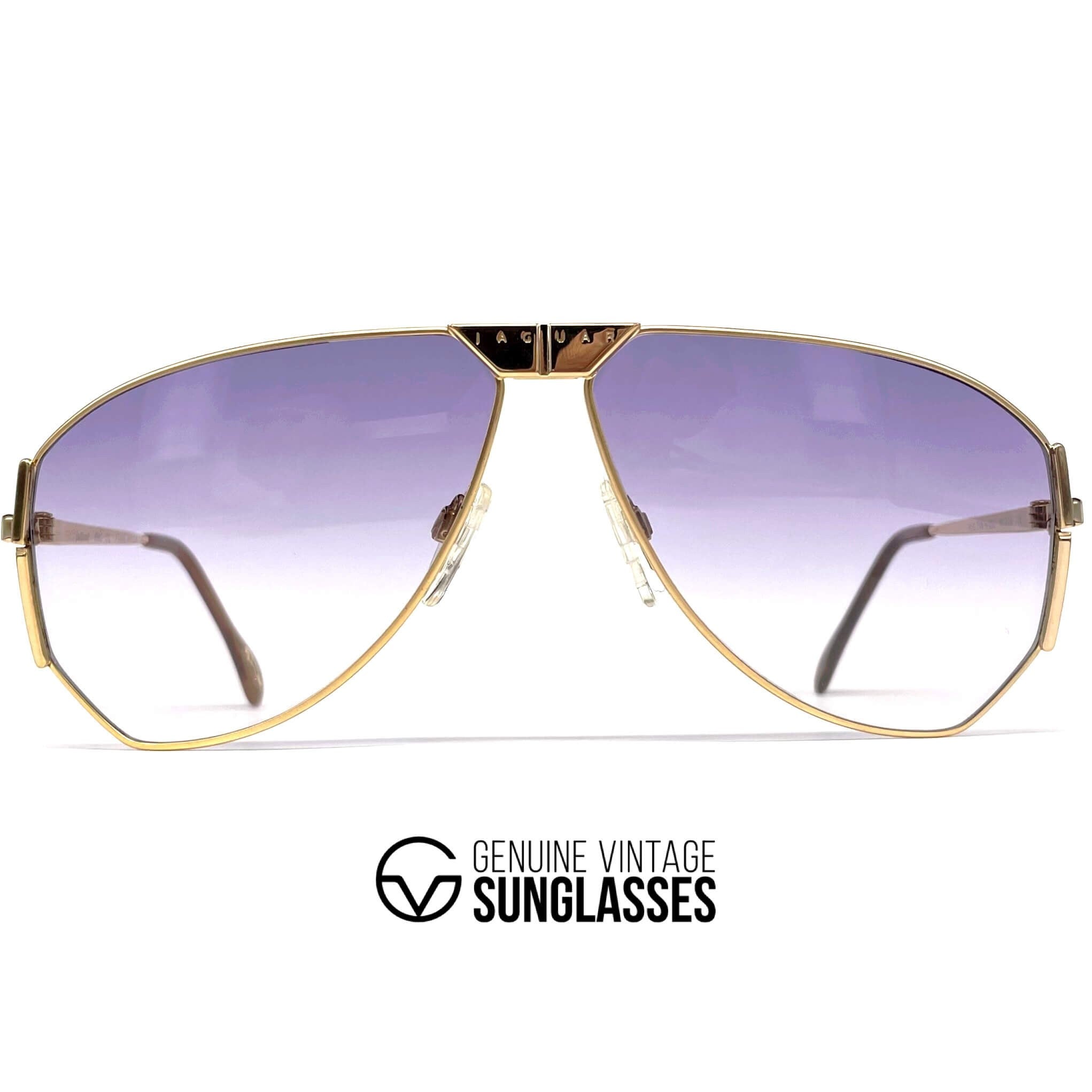 Vintage JAGUAR 715 XXL gold designer aviator sunglasses