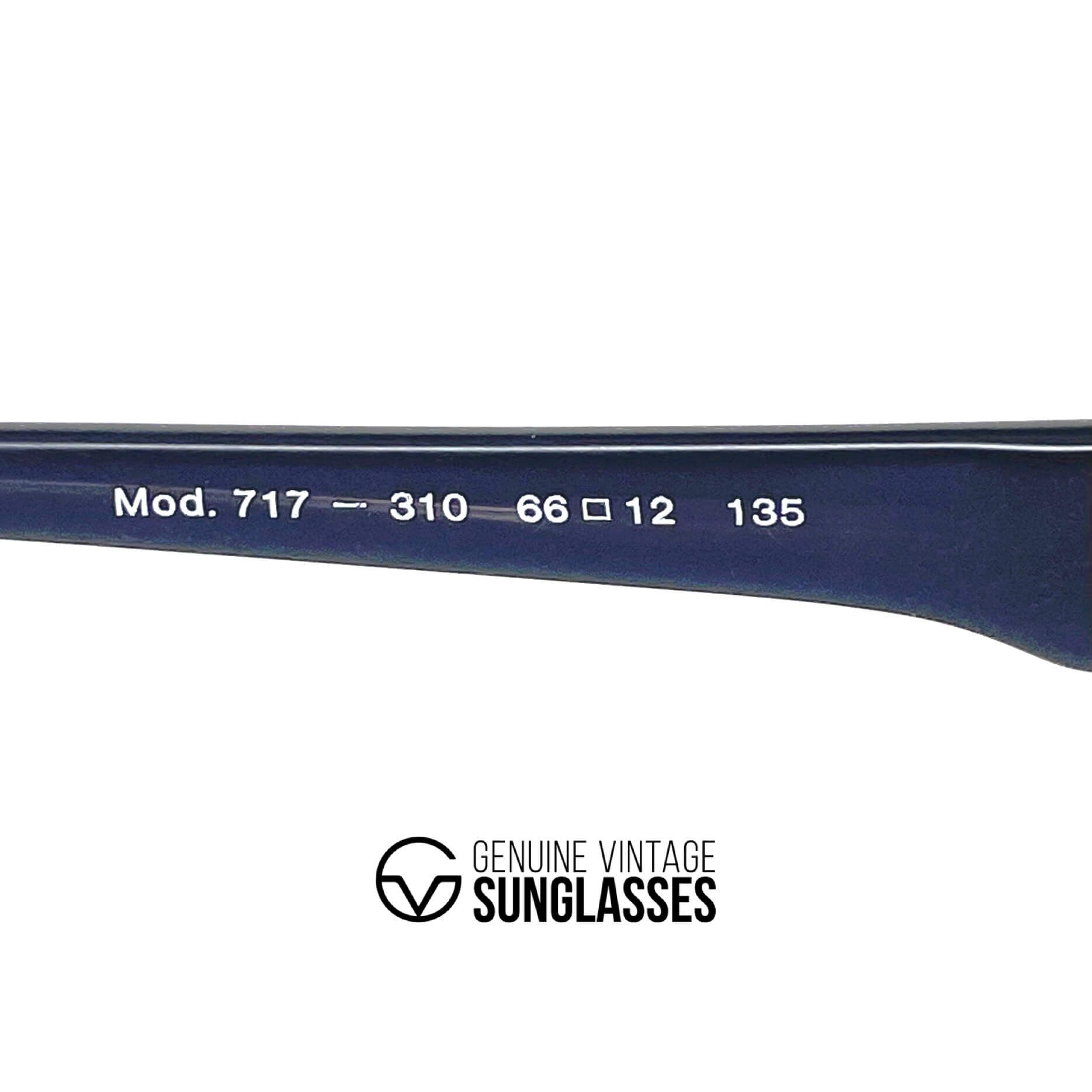 Vintage JAGUAR 717 blue leather designer sunglasses