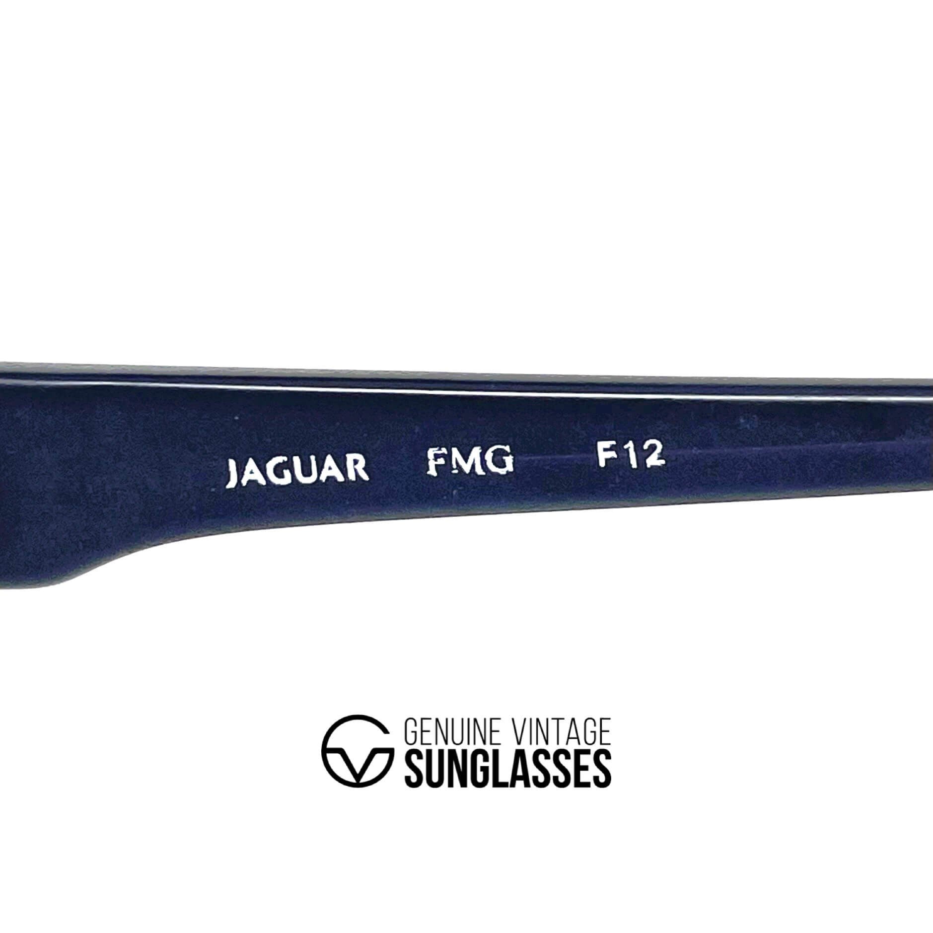 Vintage JAGUAR 717 blue leather designer sunglasses