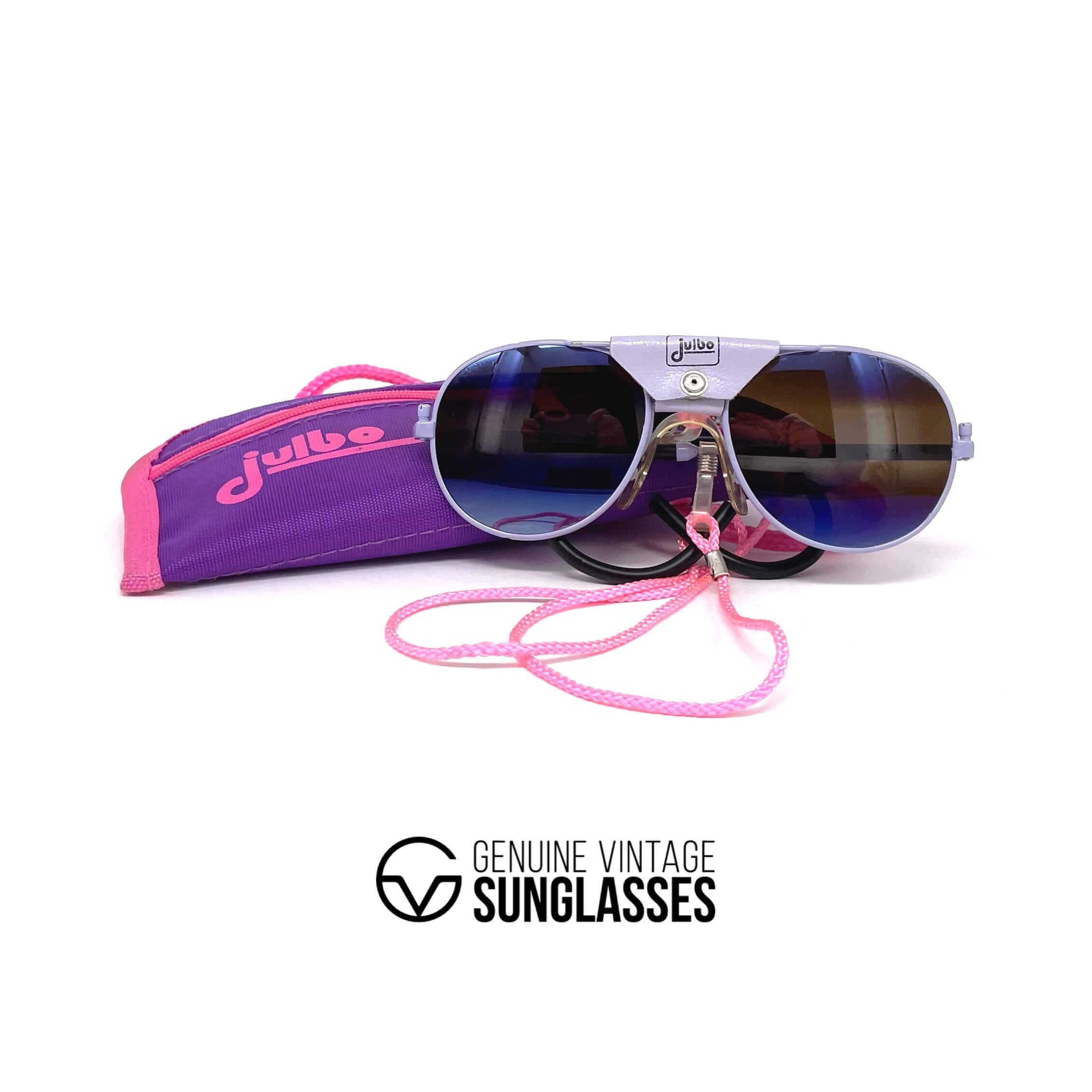 Vintage JULBO glacier leather sports sunglasses