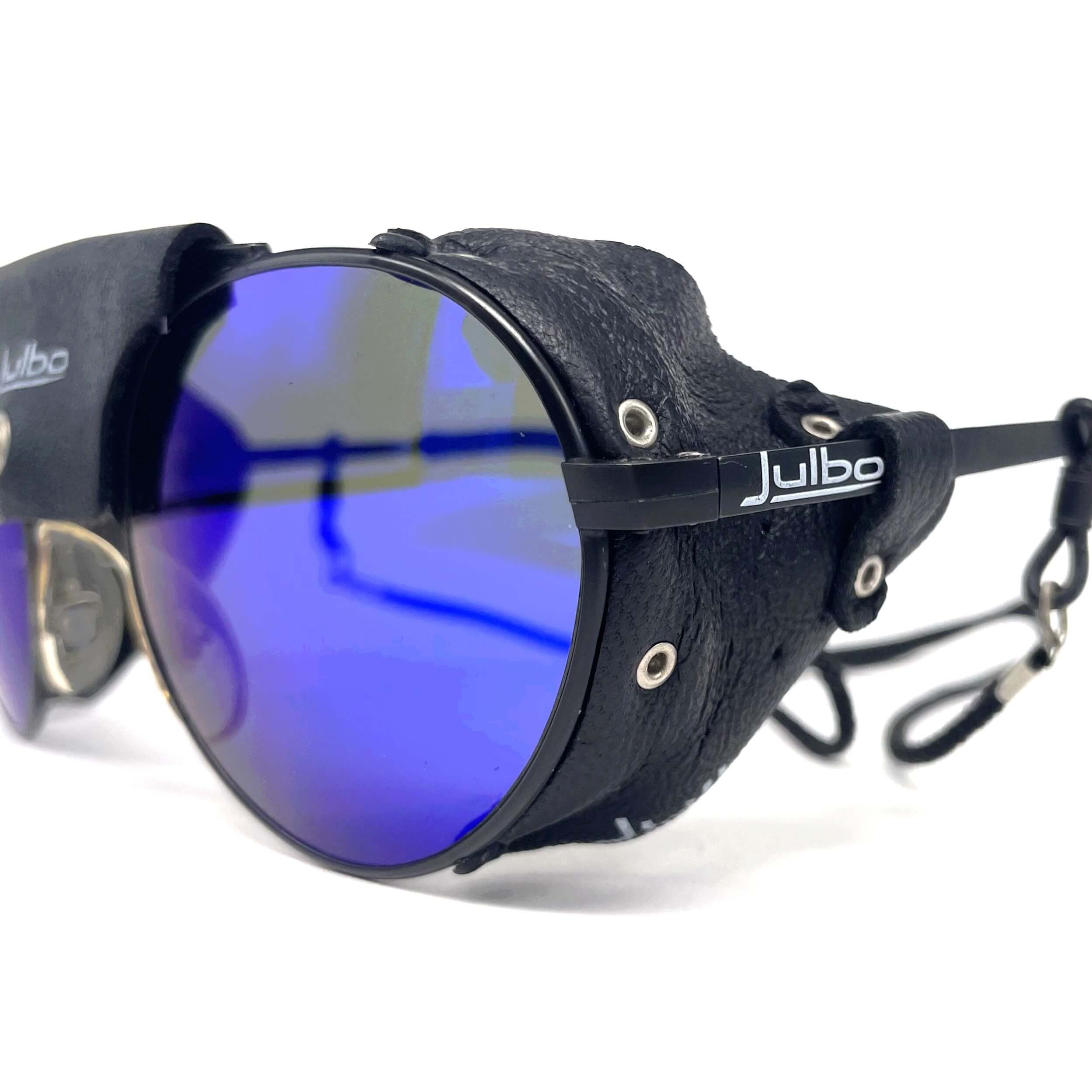 Vintage JULBO Tenere black leather glacier sports sunglasses