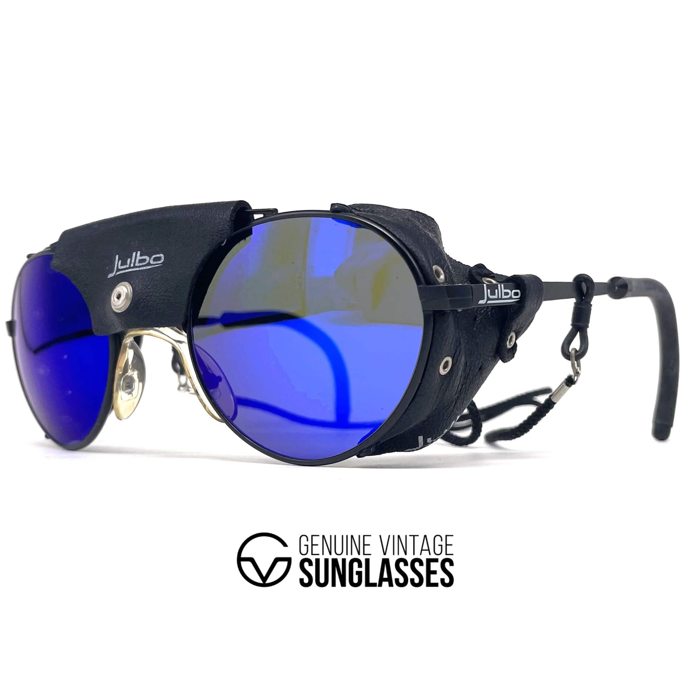 Vintage JULBO Tenere black leather glacier sports sunglasses