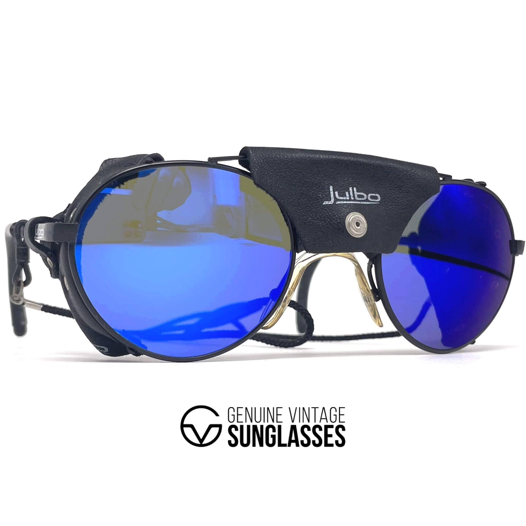 Vintage JULBO Tenere black leather glacier sports sunglasses