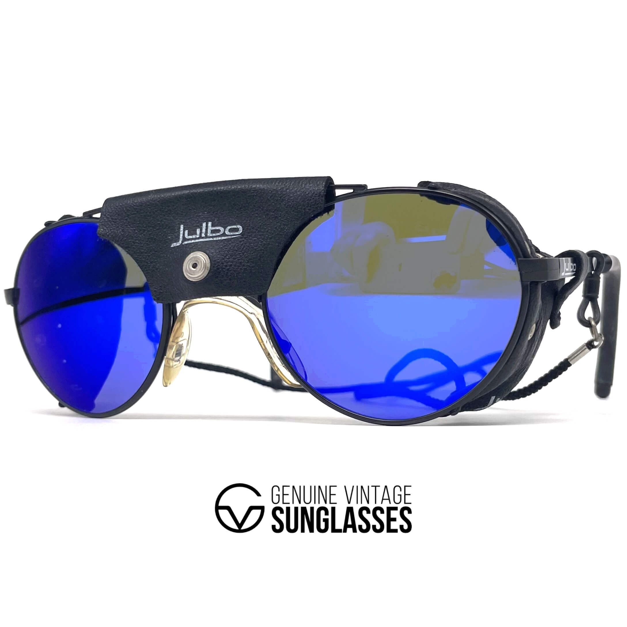 Vintage JULBO Tenere black leather glacier sports sunglasses